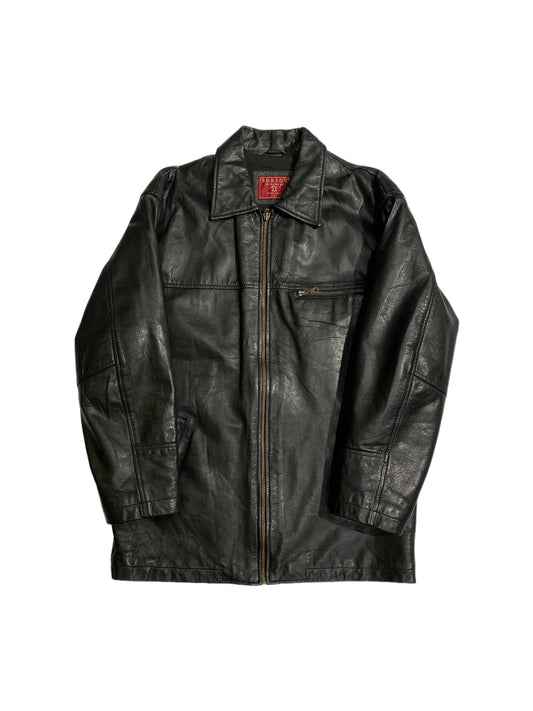 Burton leather zipper coat