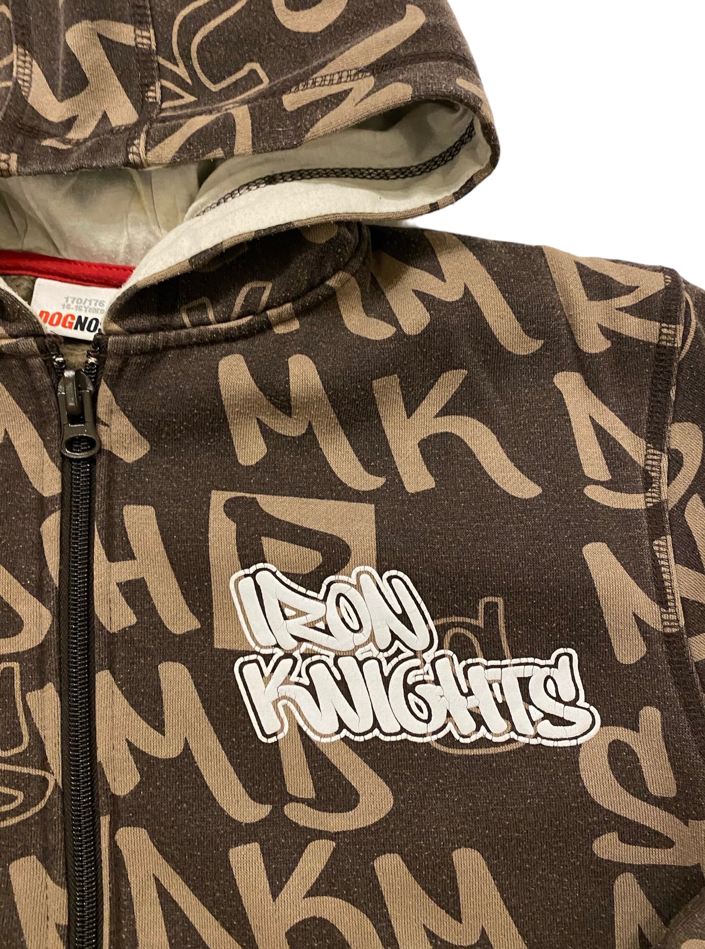 DOGNOSE x iron knights AOP y2k zip-up