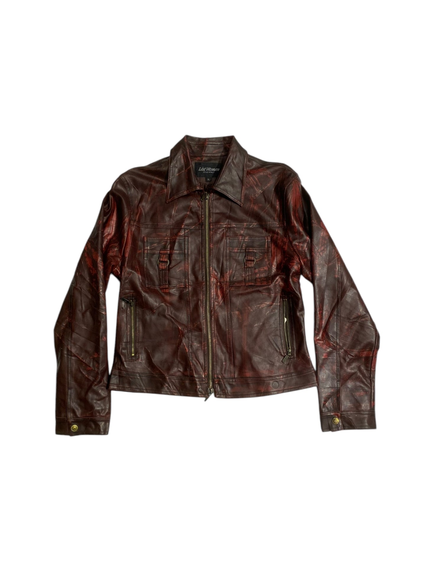 List women leather jacket