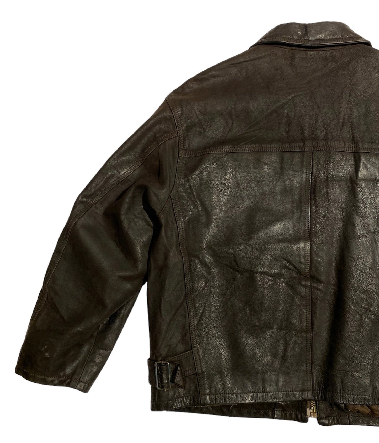 Reeve brown leather jacket