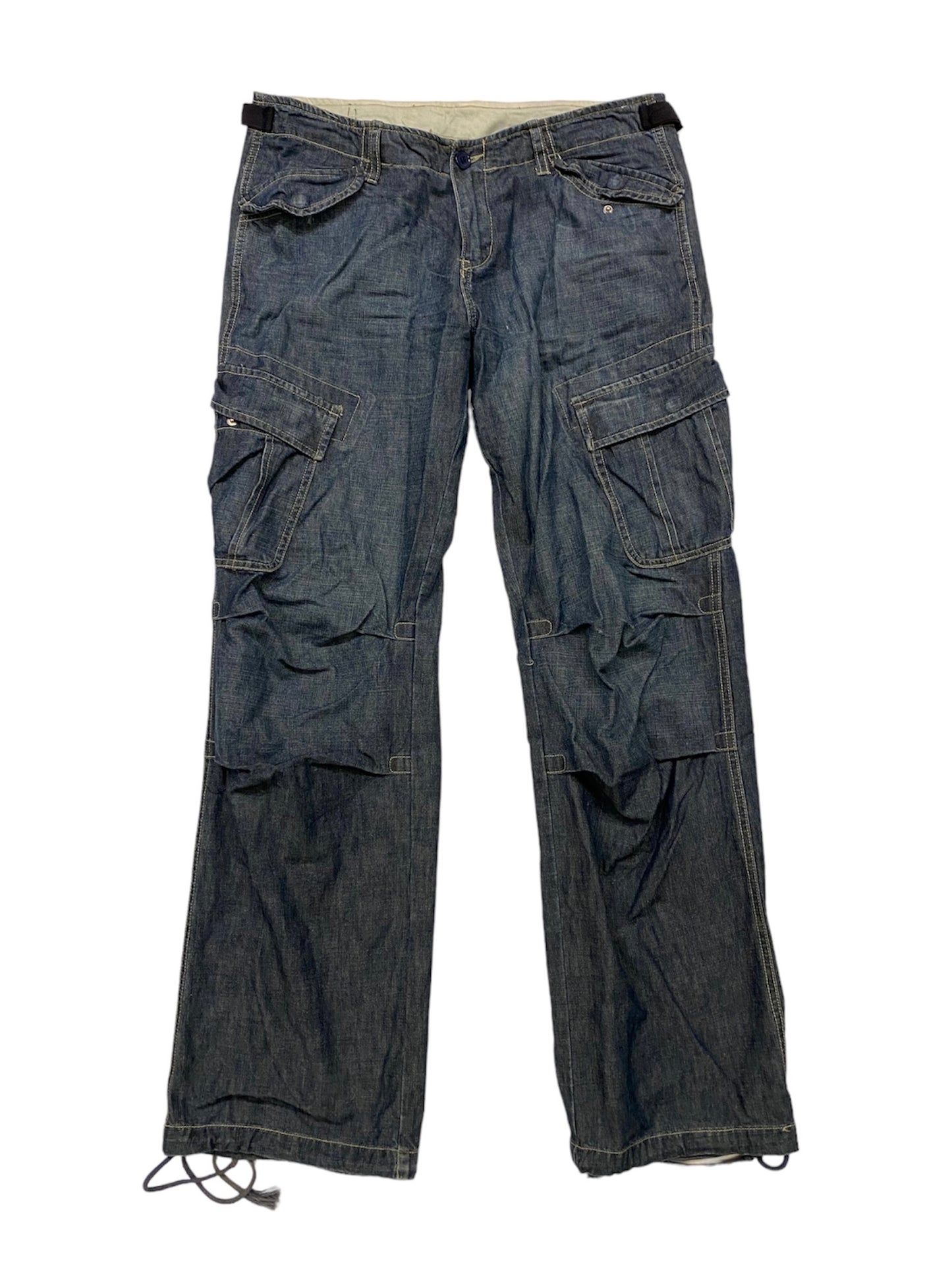 Bavmolle vintage denim cargo pants