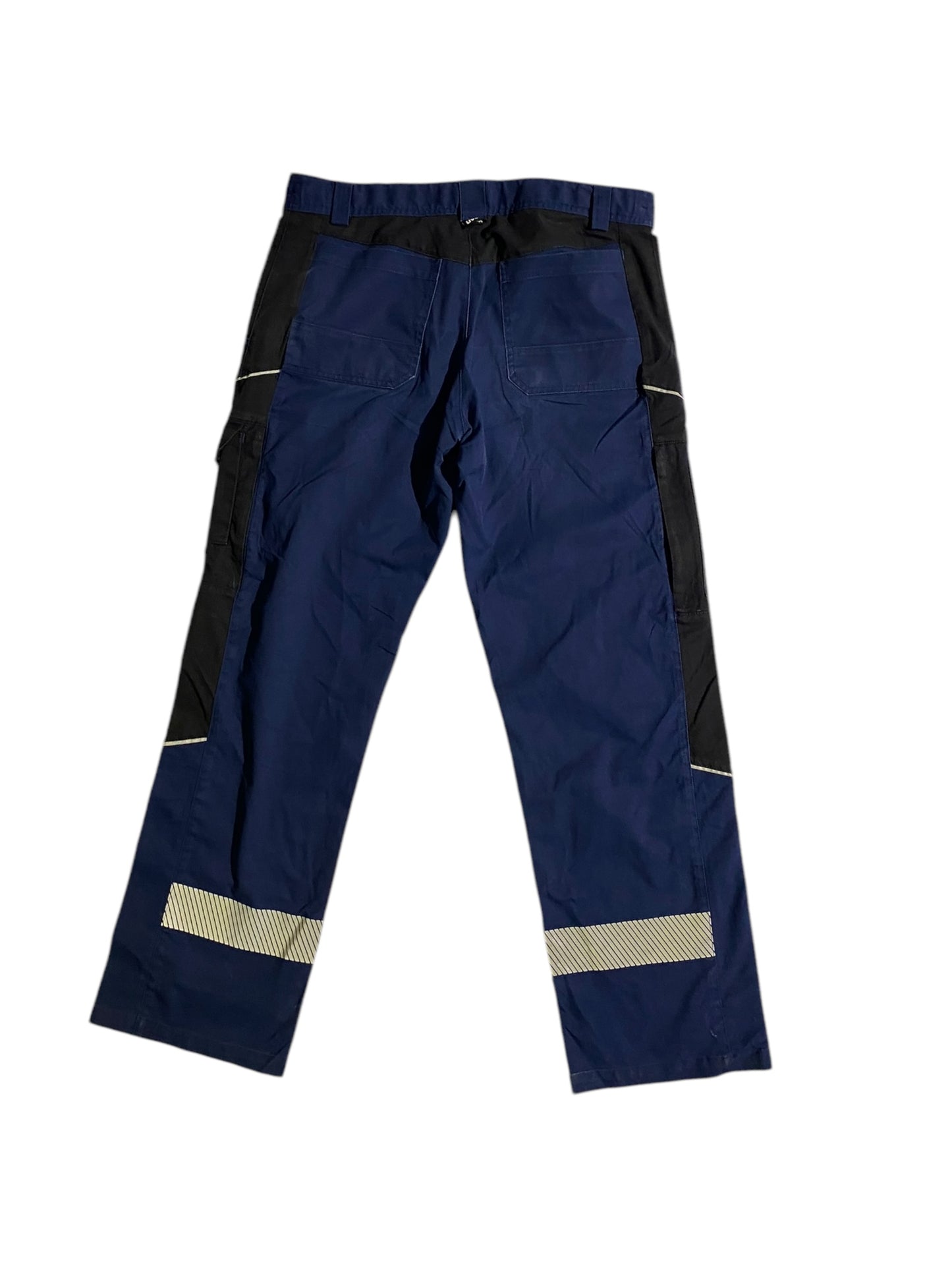 Reflective baggy cargo denim pants