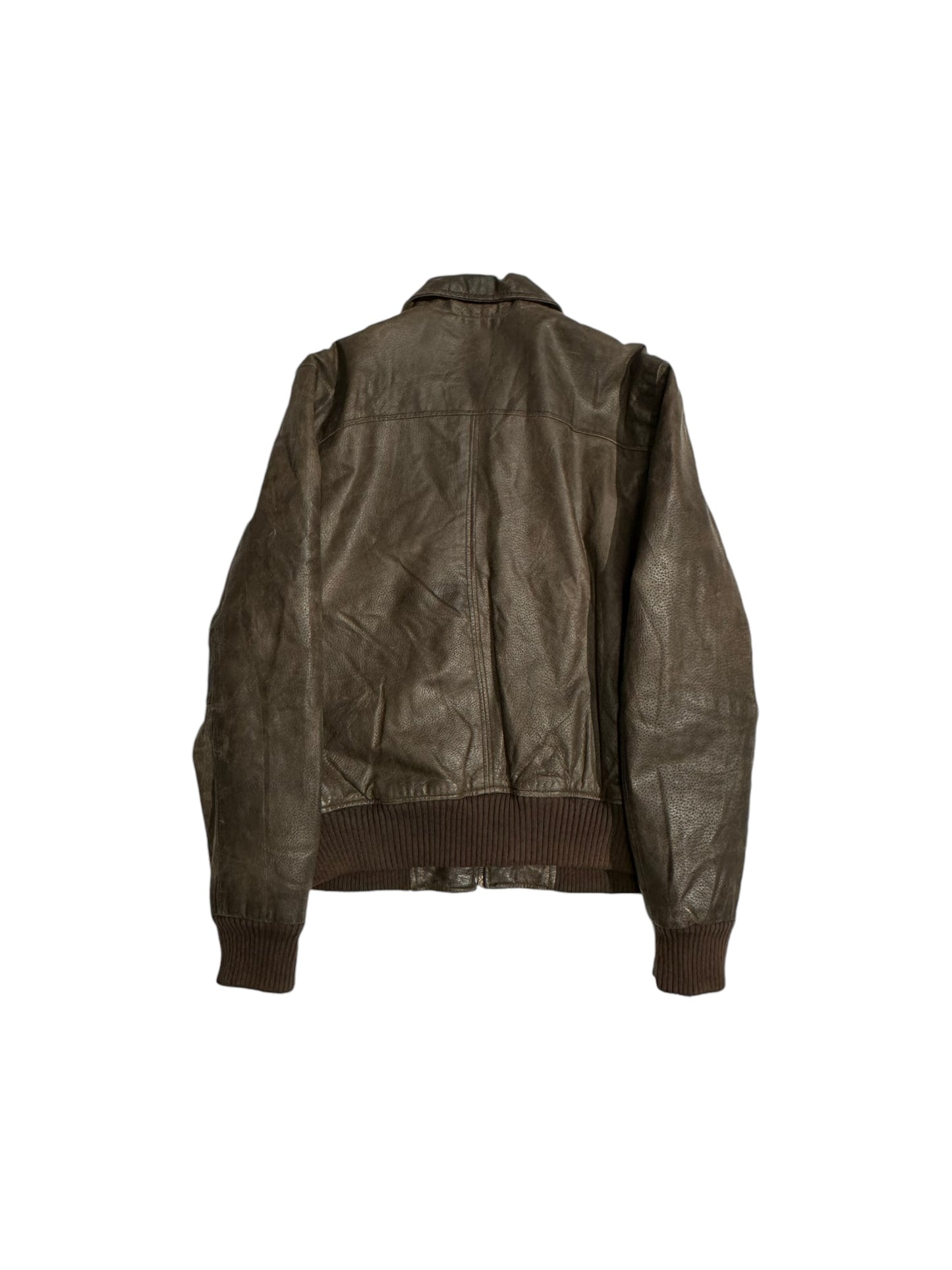 Blend brown leather jacket