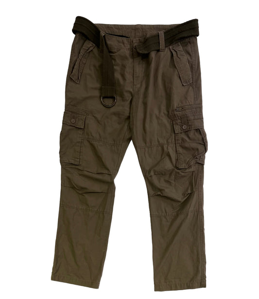 Clockhouse vintage cargo pants with vintage belt