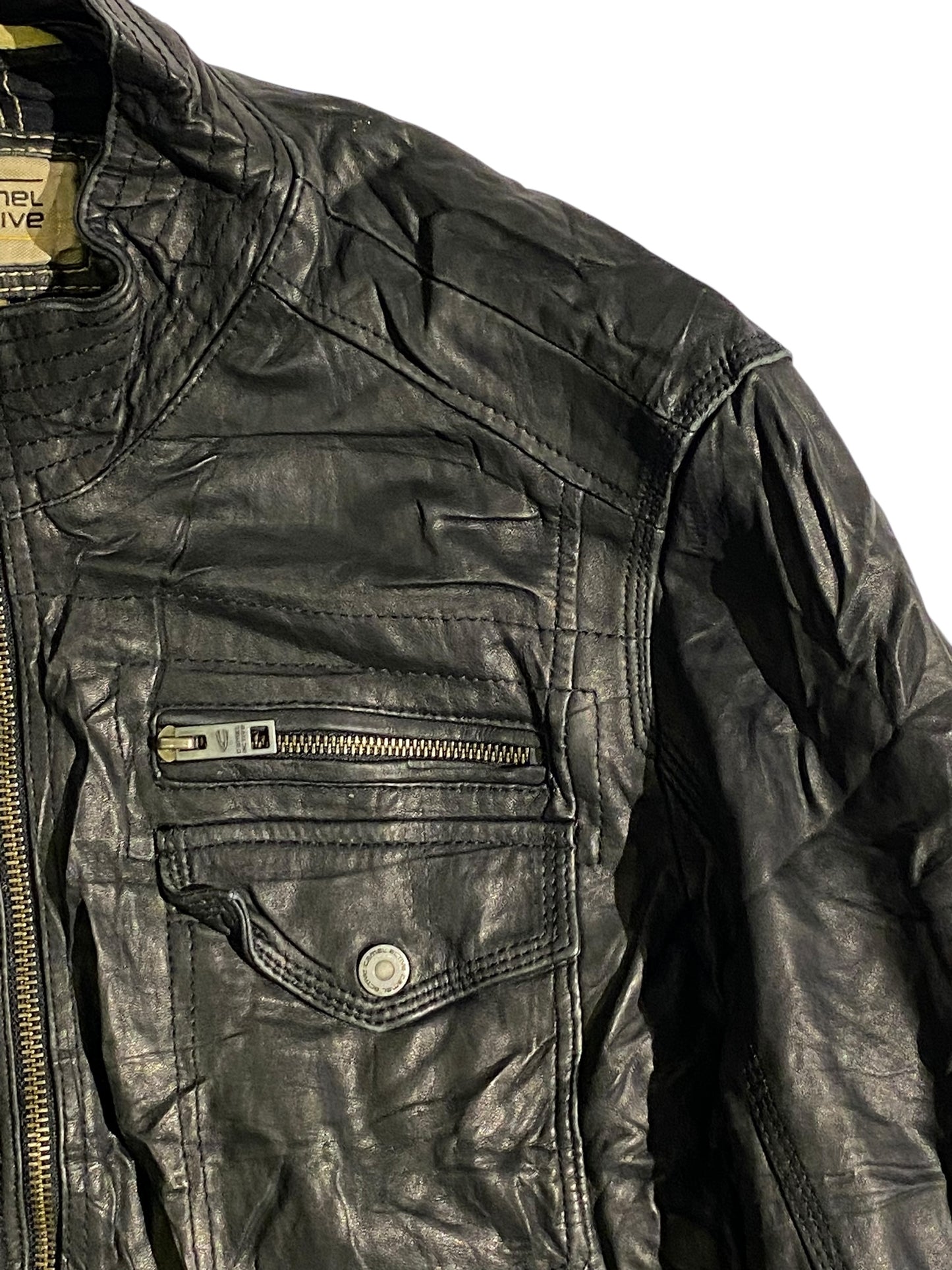 Camel active leather jacket