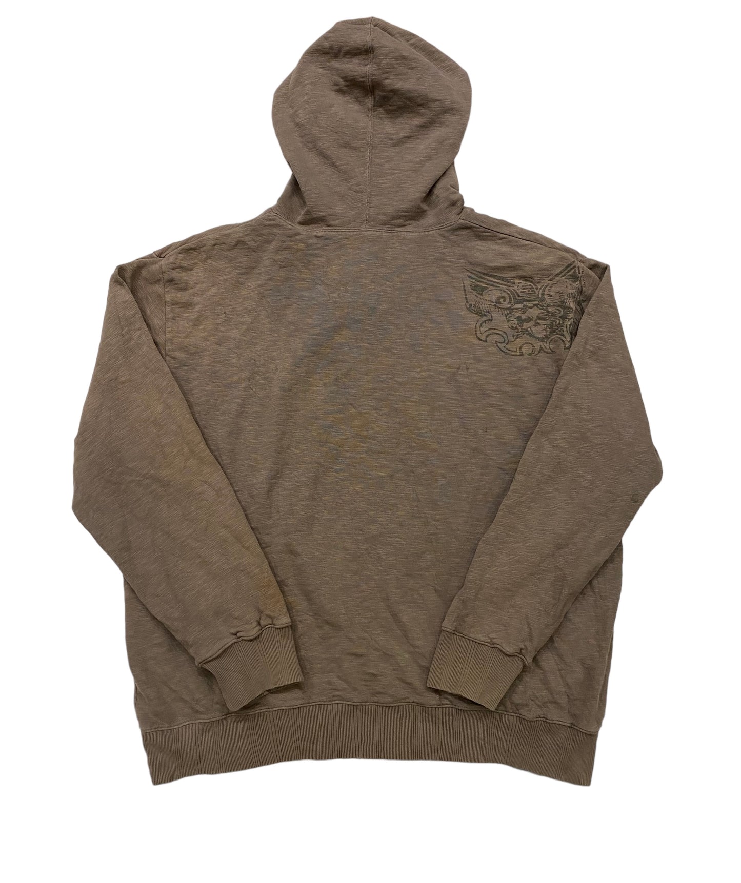 Grey Y2K graphic zip-up