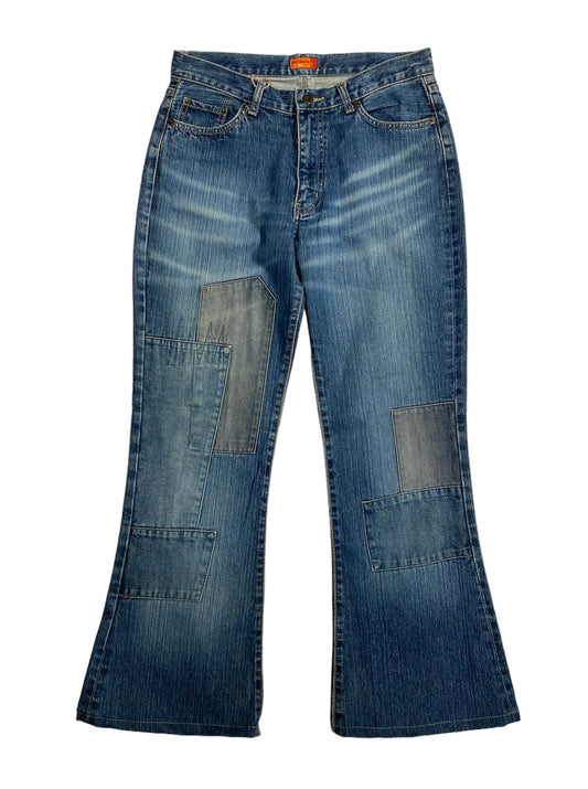 Fishbone flared jeans