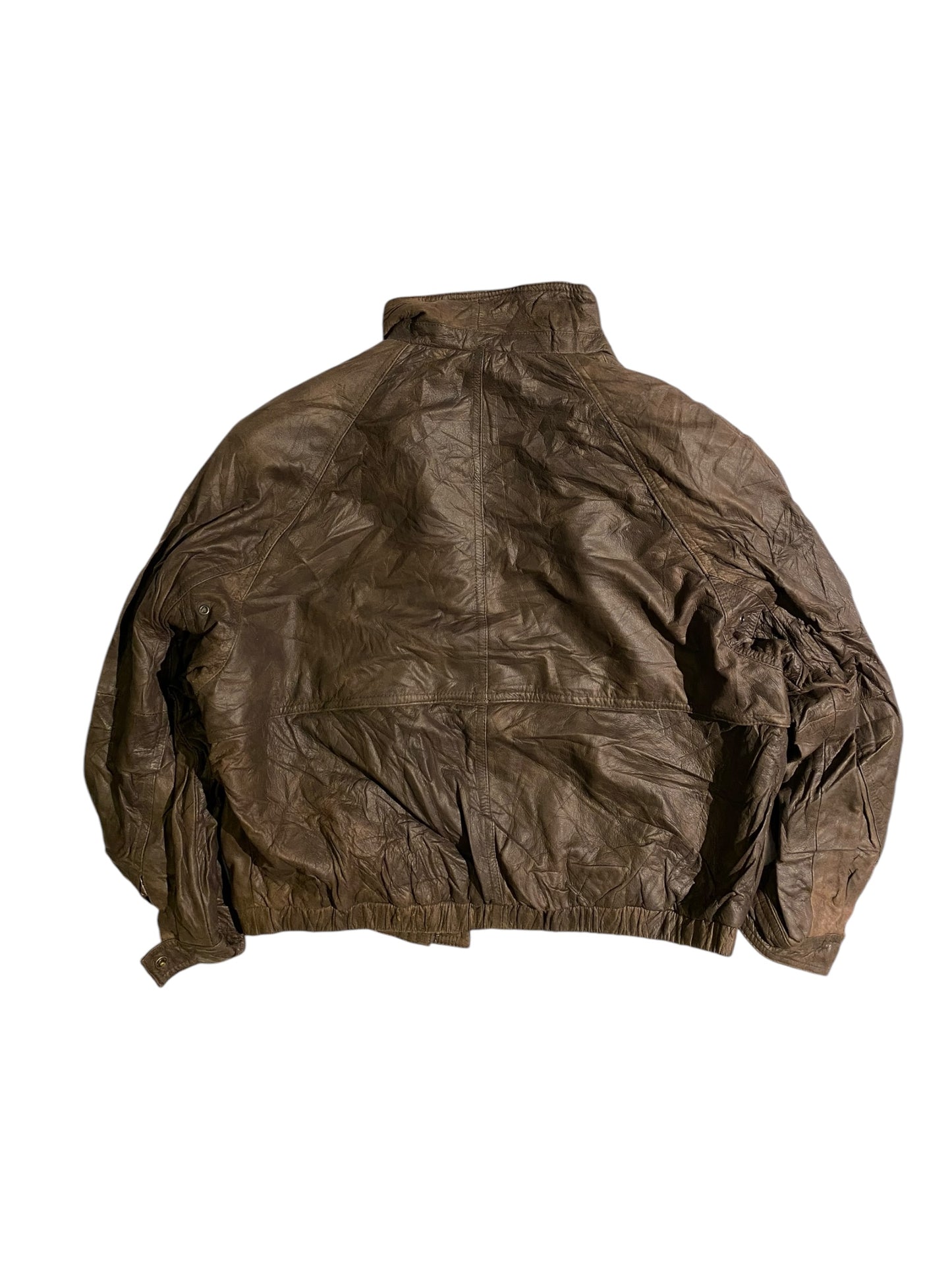 Collezione italian brown leather jacket