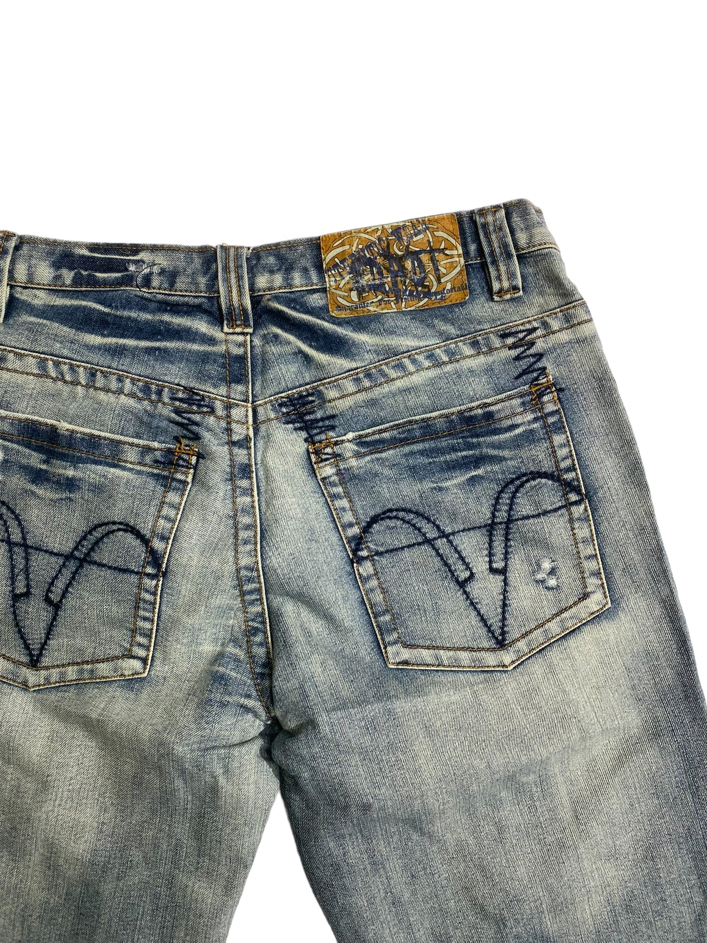 IDPDT embroidered jorts