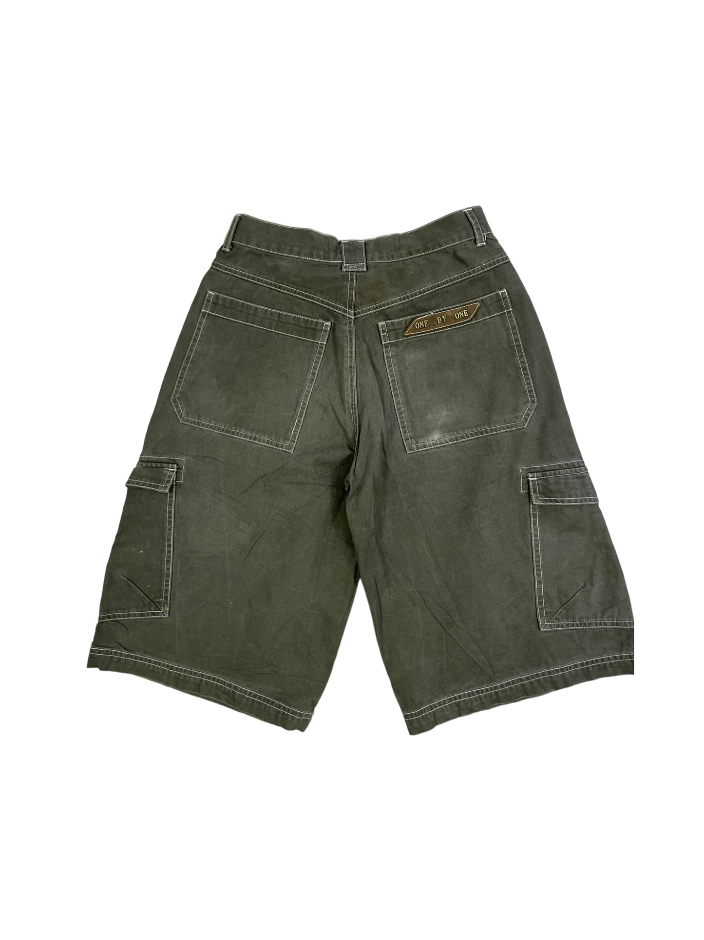 OBO army green jorts