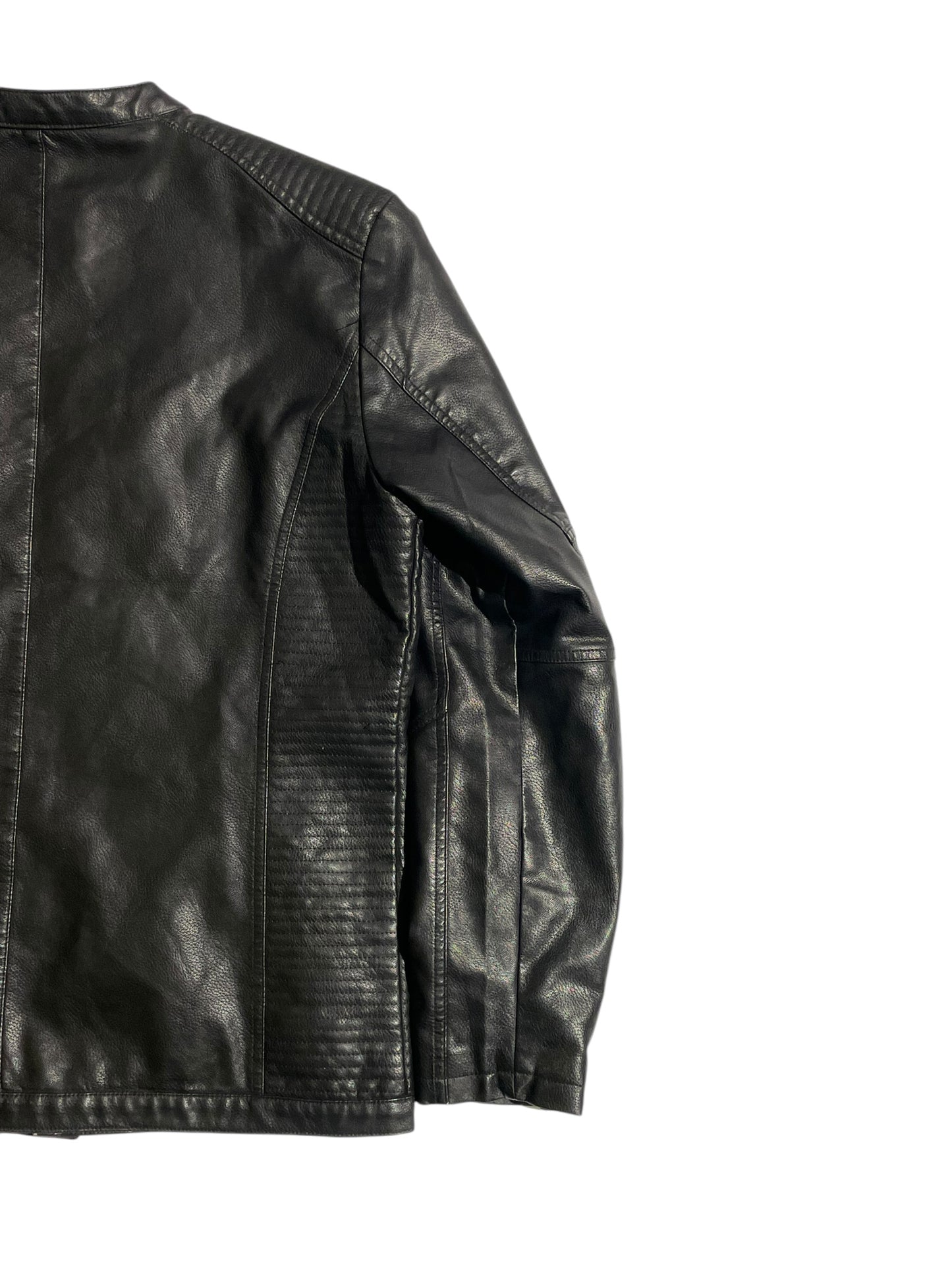 Humble dealer patched leather jacket