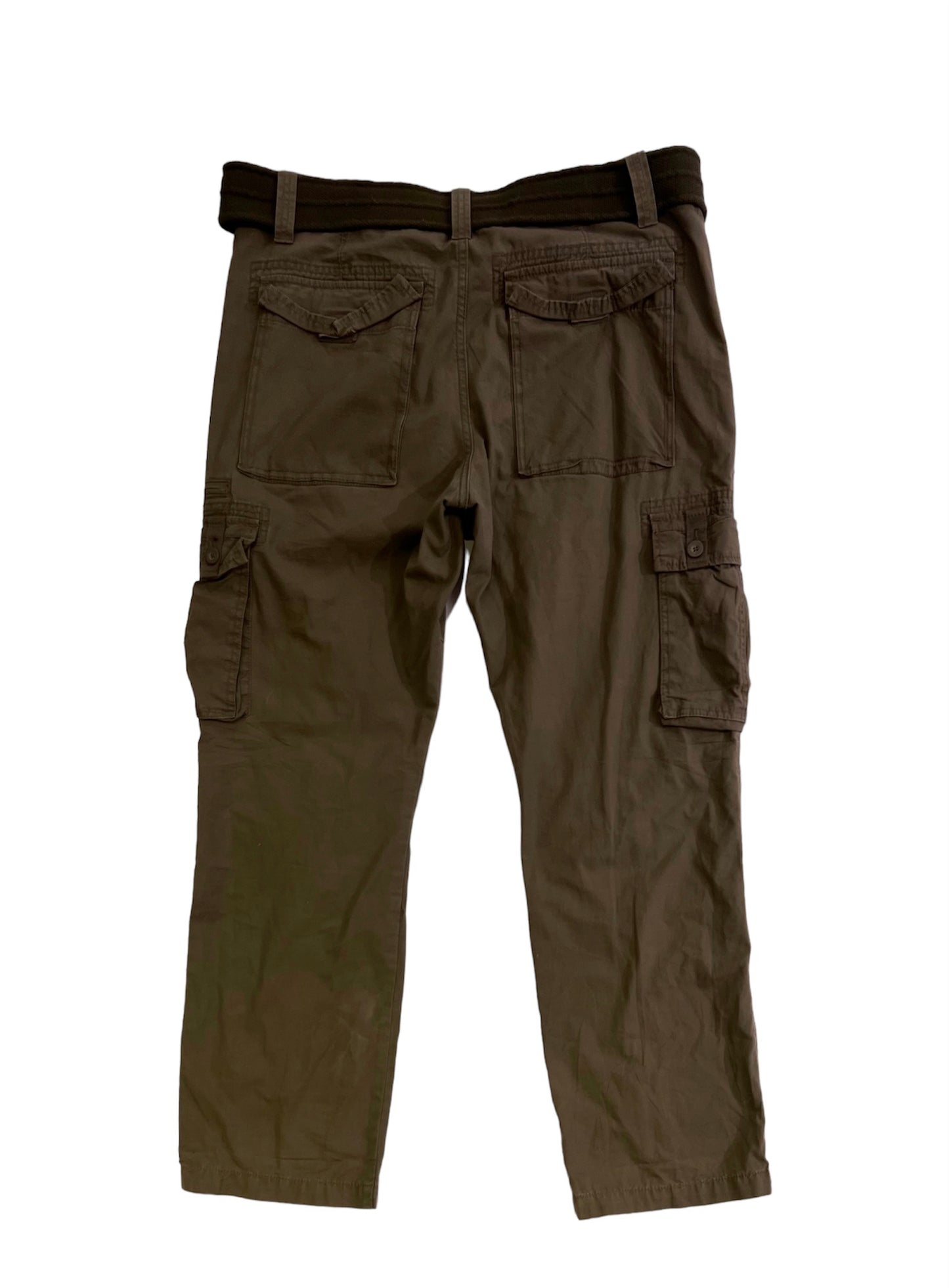 Clockhouse vintage cargo pants with vintage belt