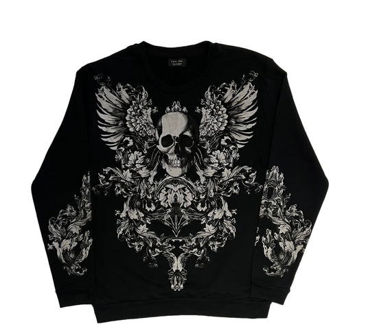 Zara skull graphic y2k crewneck