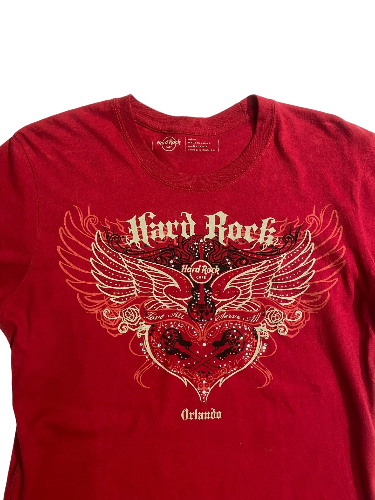 Hard rock rhinestones tee