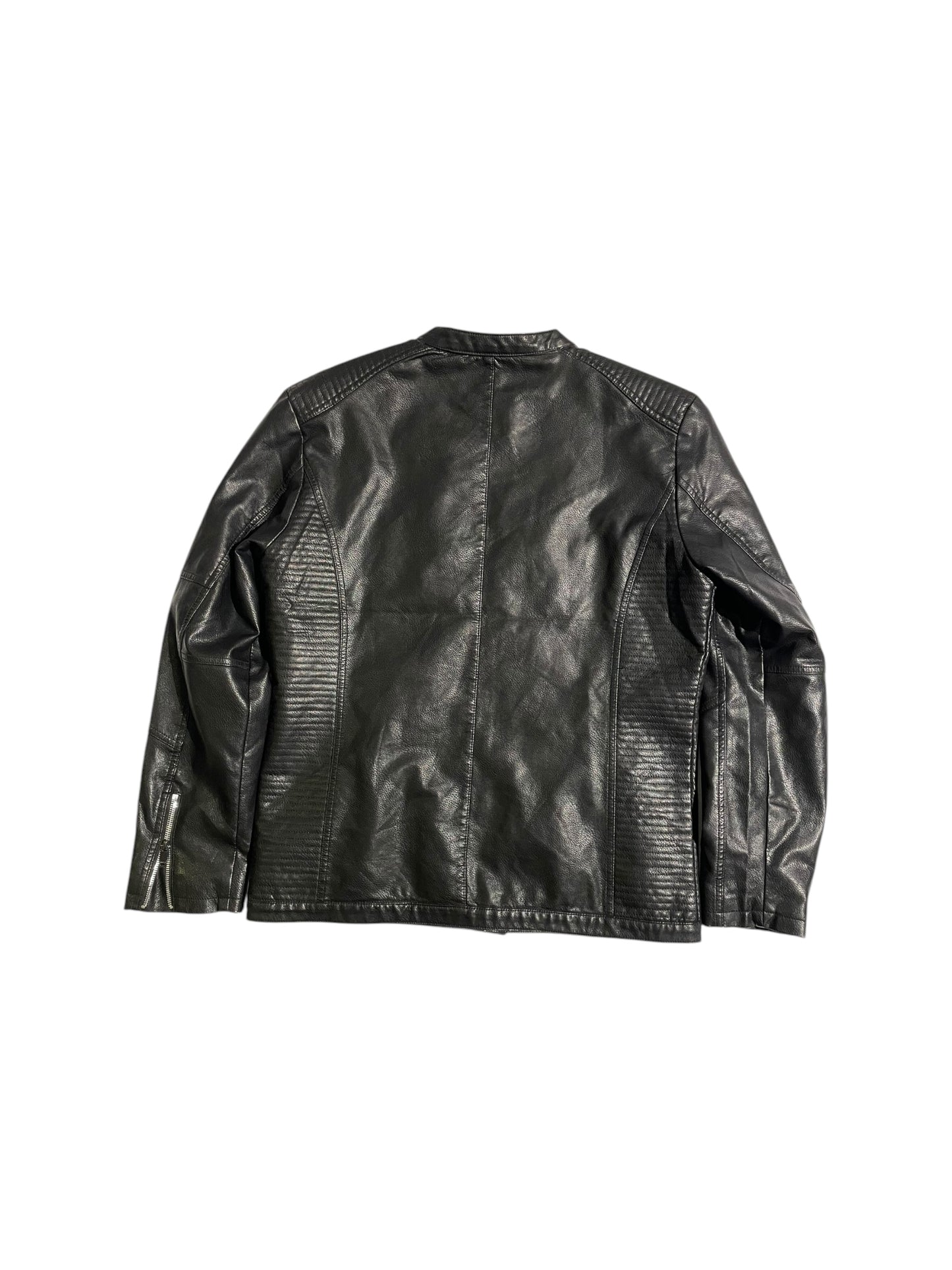 Humble dealer patched leather jacket