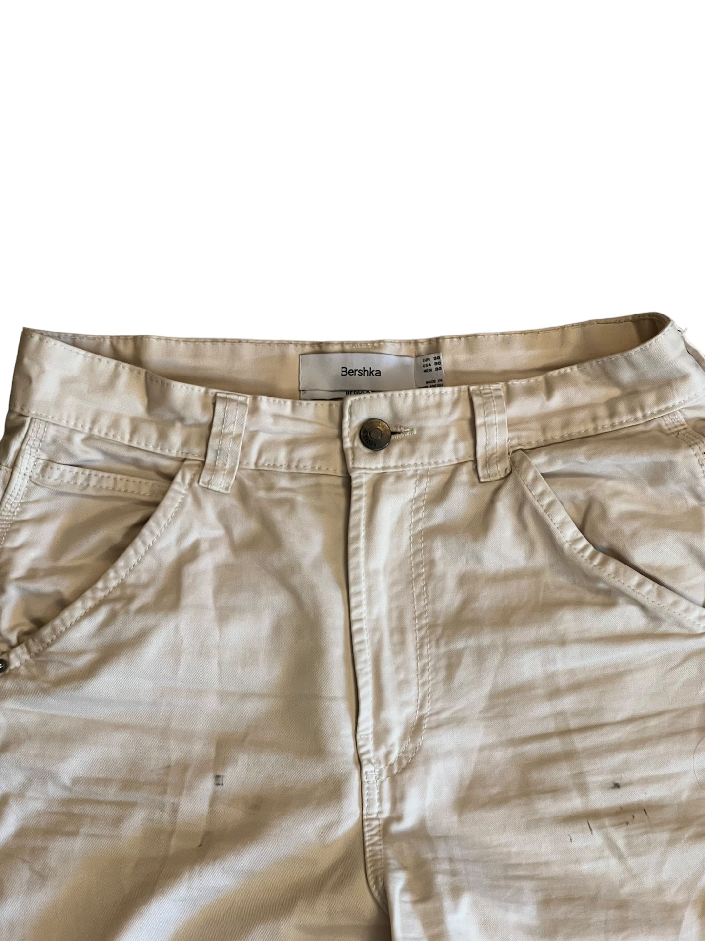 Bershka beige carpenter jeans