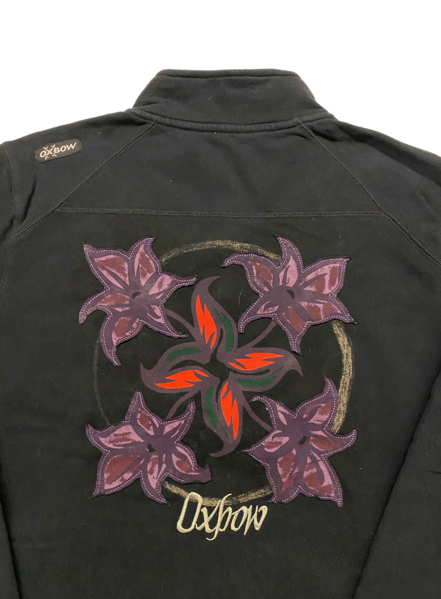 OXBOW artworks embroidered zip-up