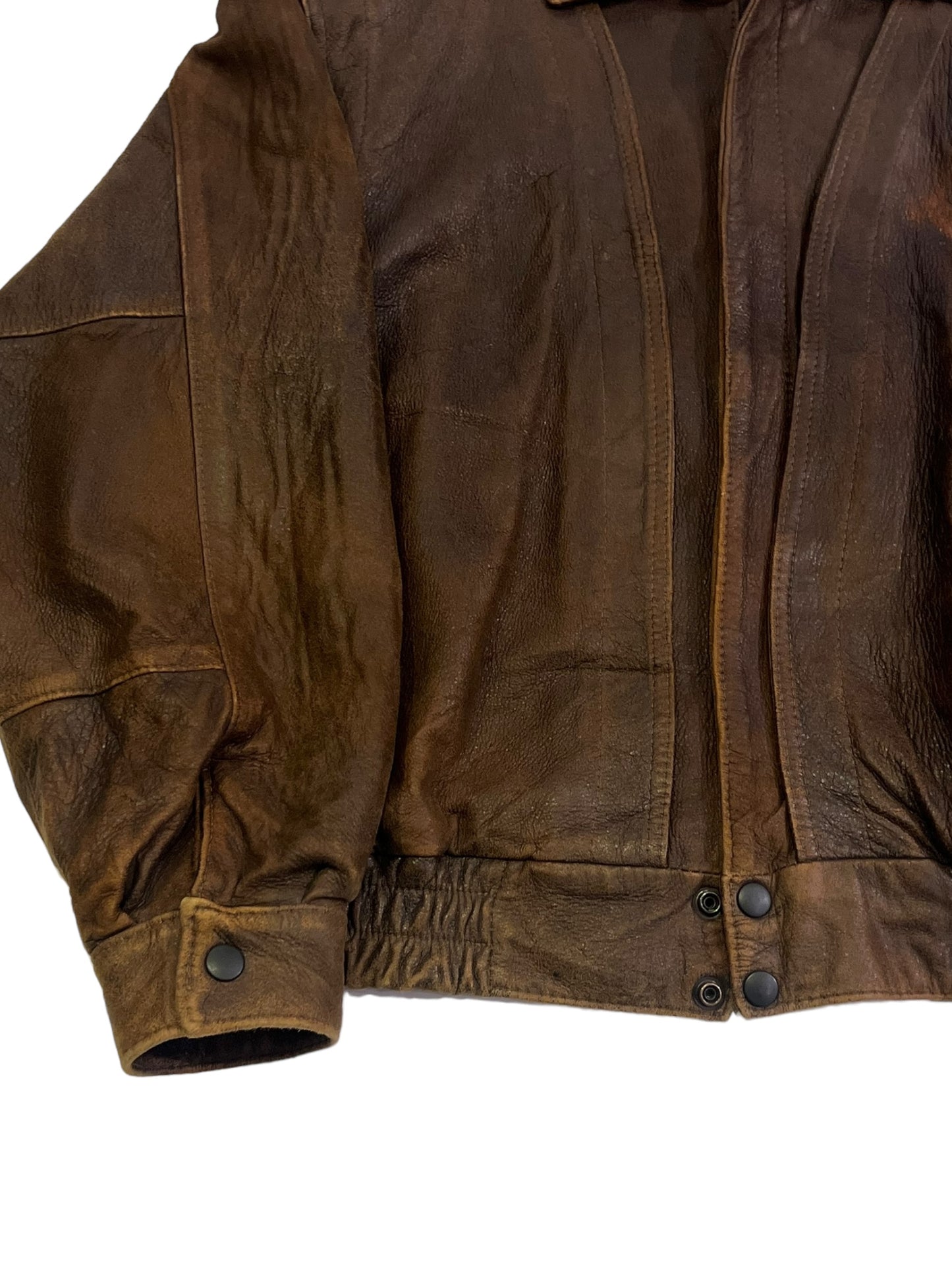 Valencia washed leather jacket