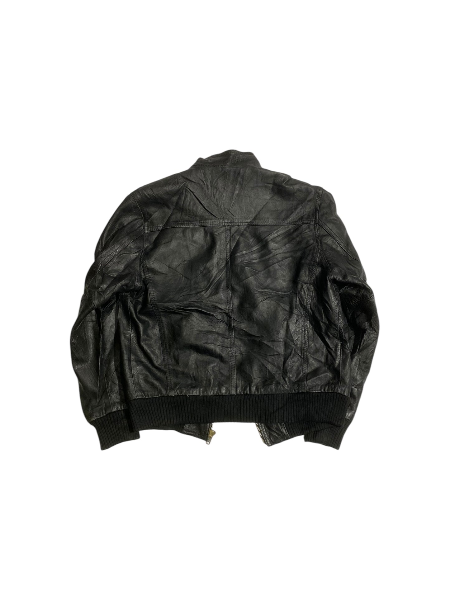 Vintage black leather jacket