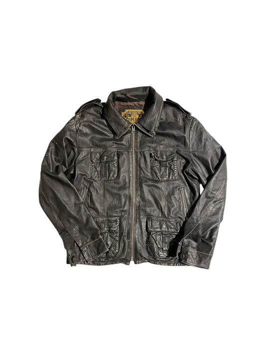 Superdry vintage leather jacket