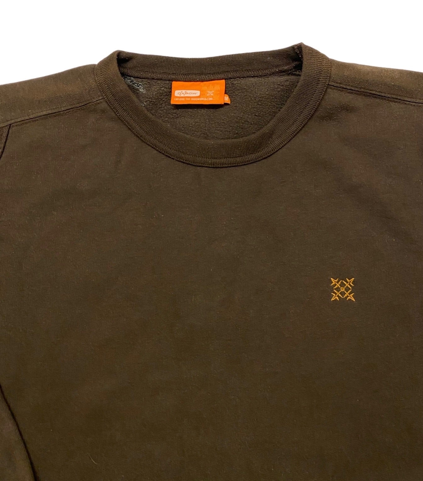 OXBOW brown embroidered crewneck