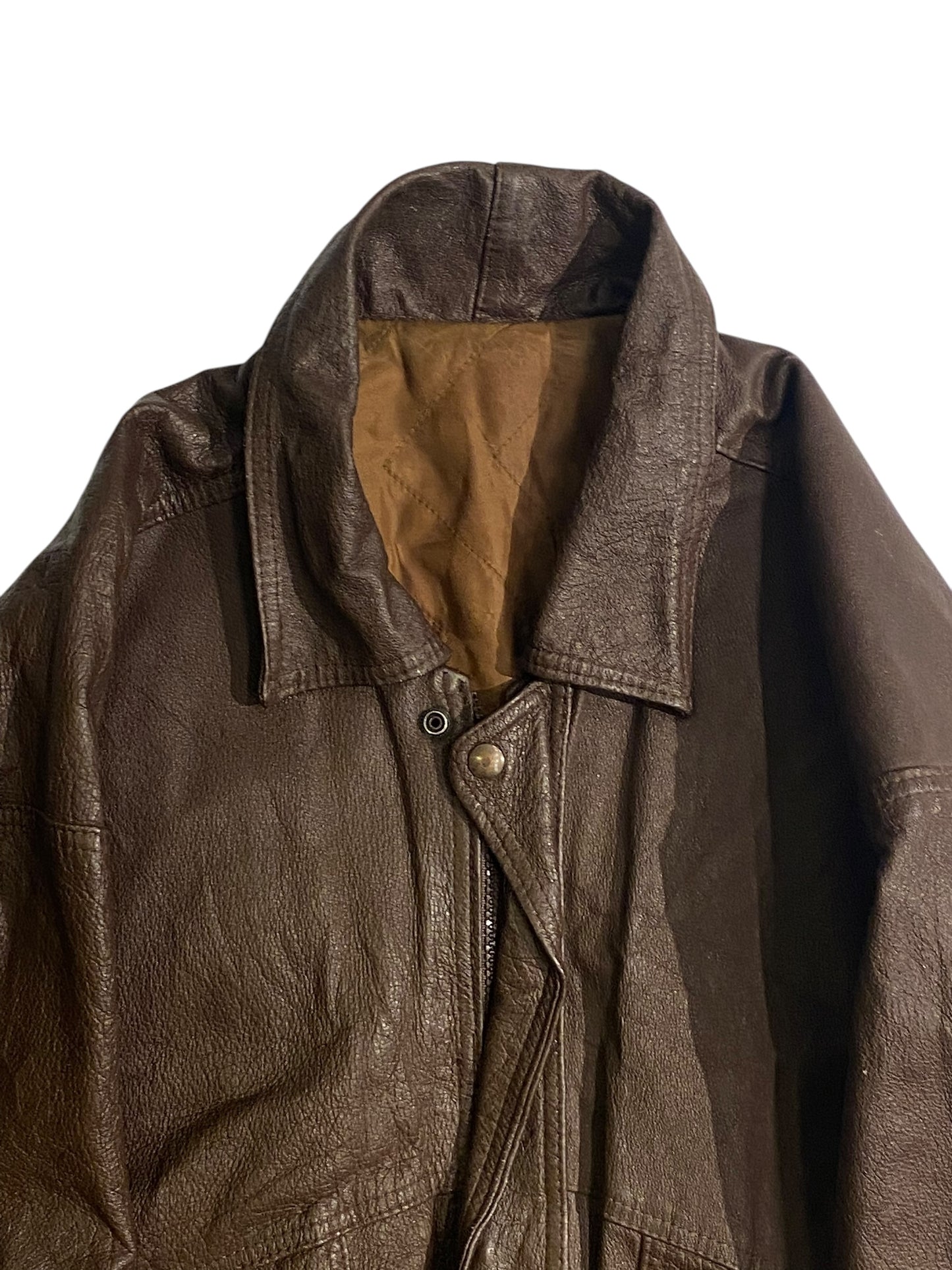 Brown vintage leather jacket