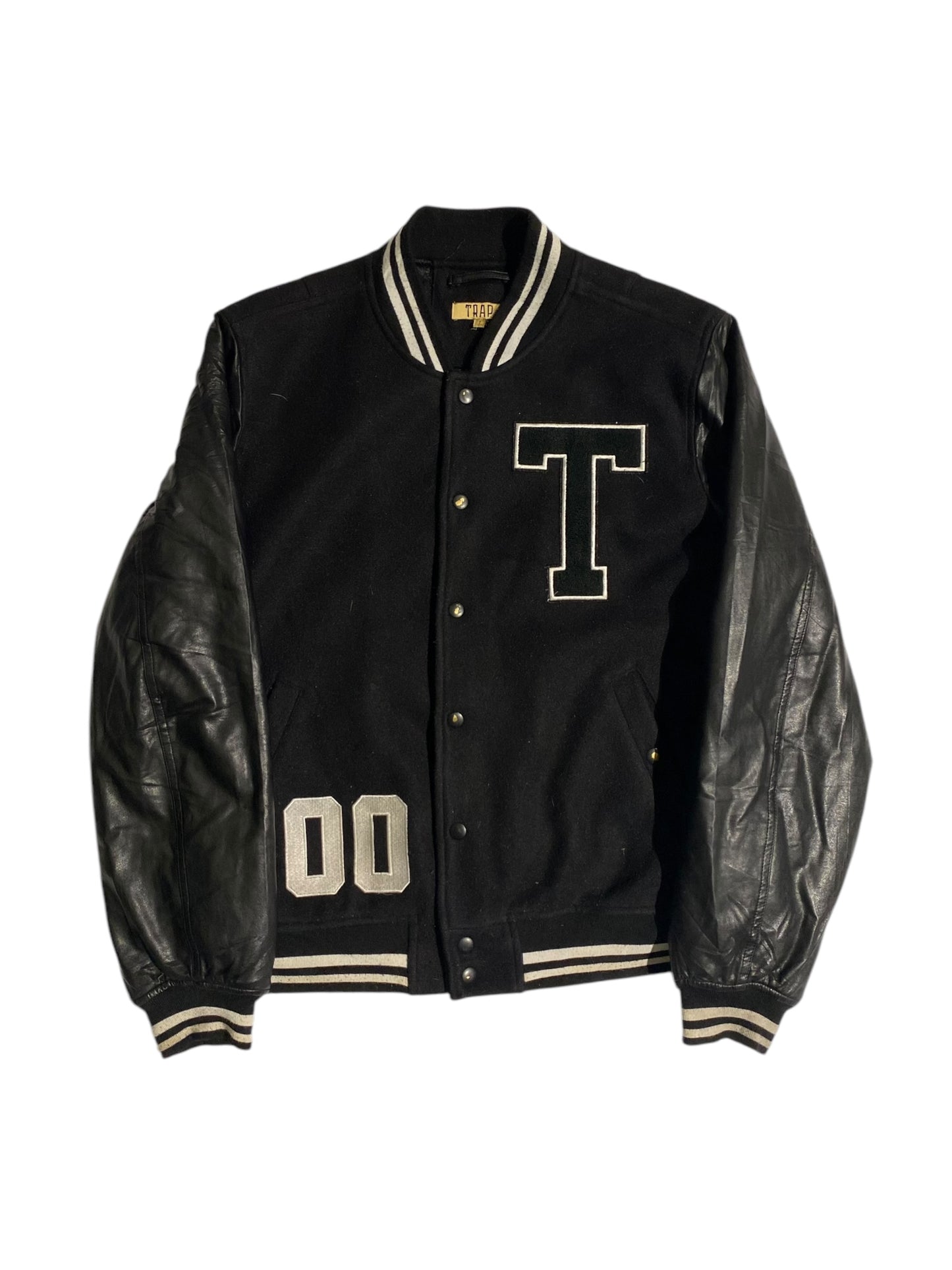 Trap bomber leather jacket