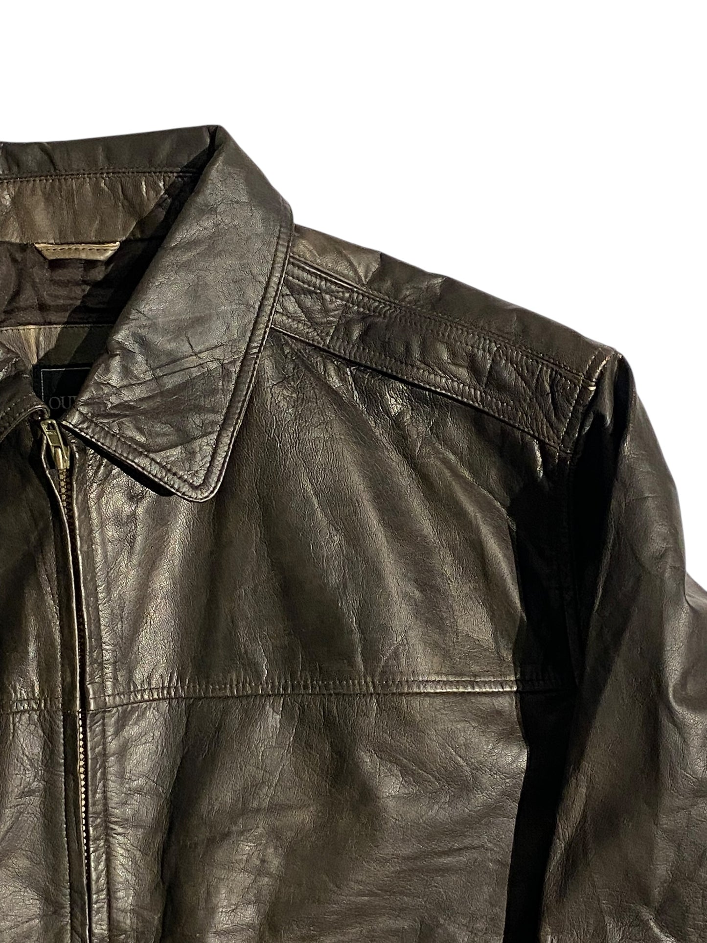 Outbrook heavy leather jacket