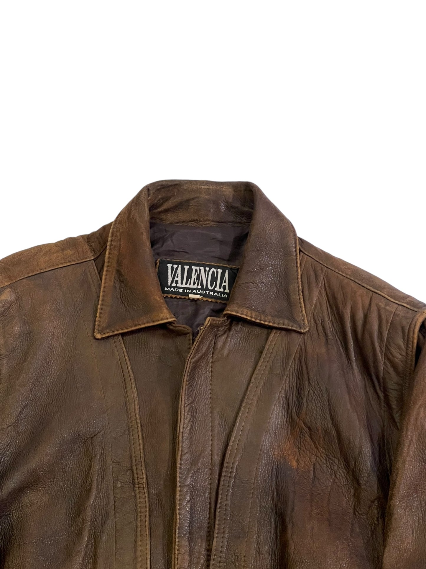 Valencia washed leather jacket