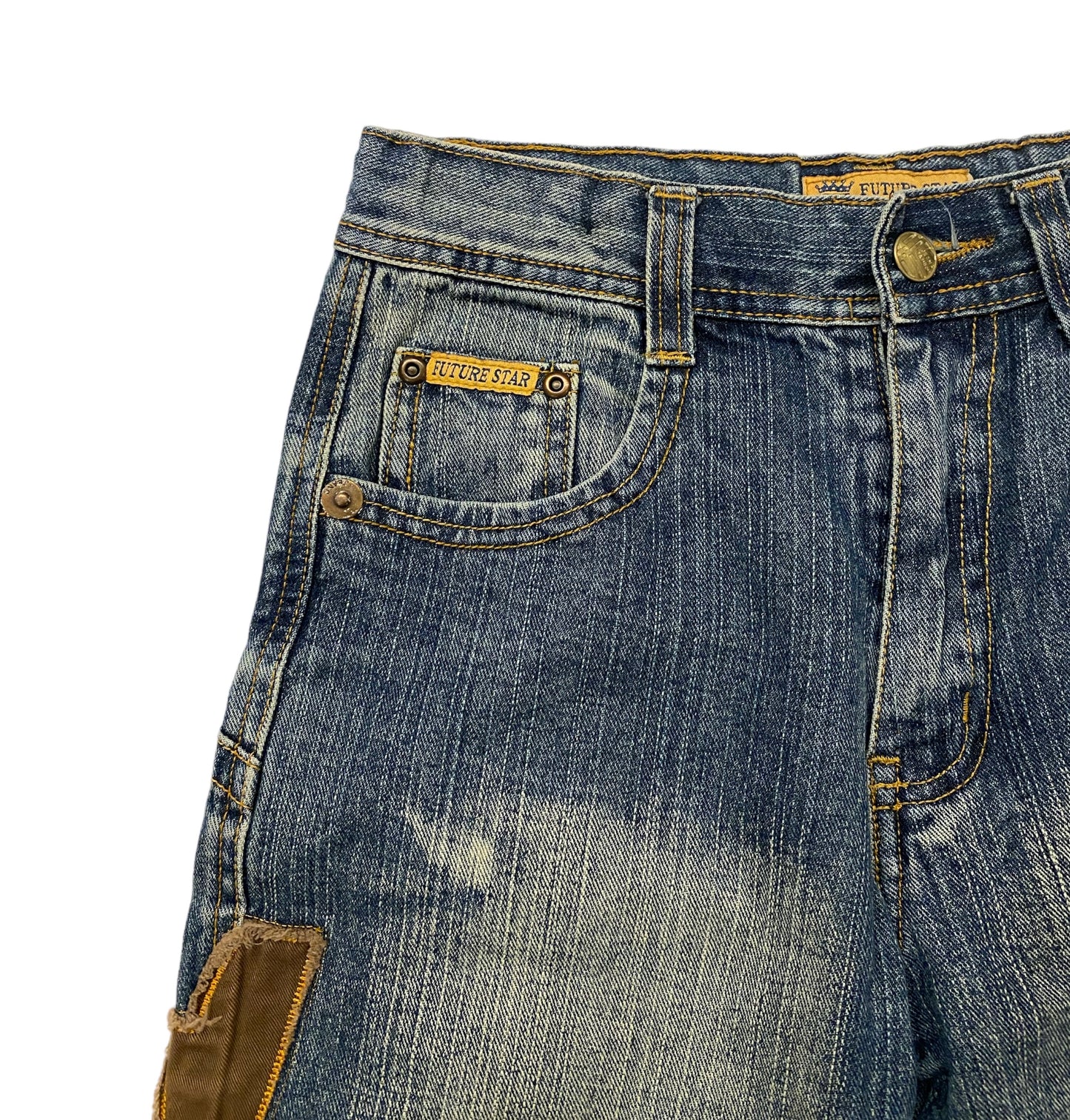 Future star vintage patched jeans