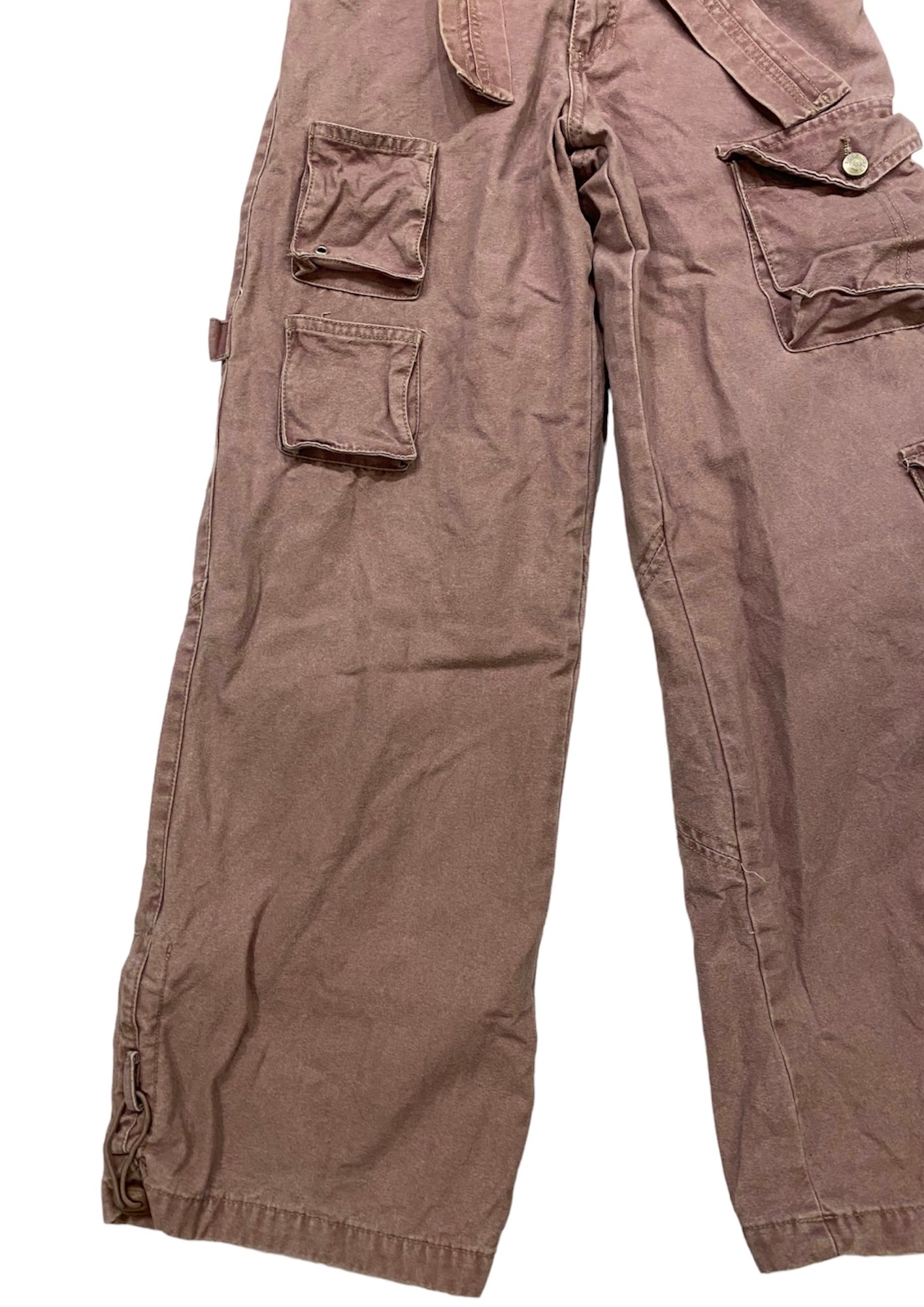 Here & There tactical cargo pants with back print and adjustable ankles