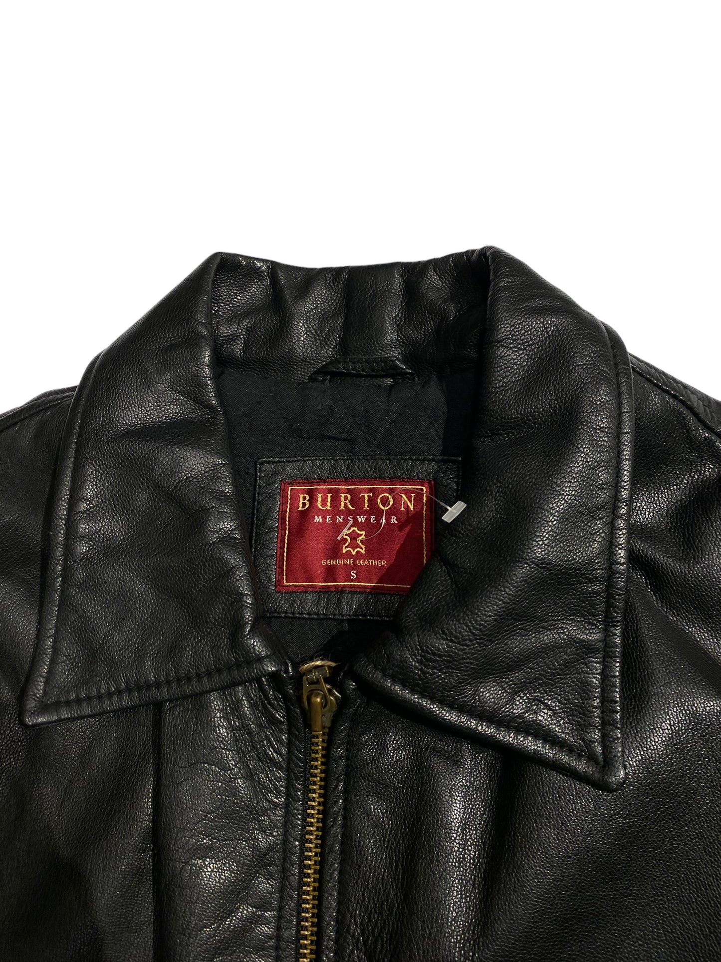 Burton leather zipper coat