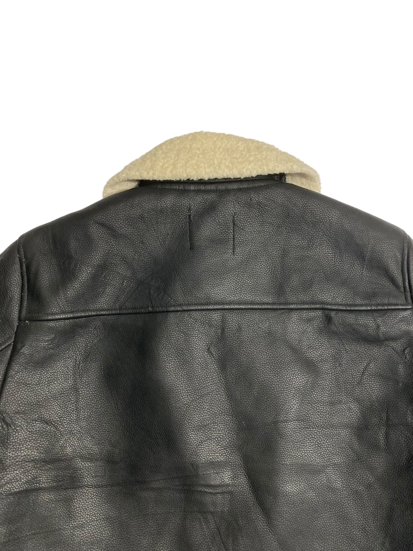 Bershka fur lined leather jacket