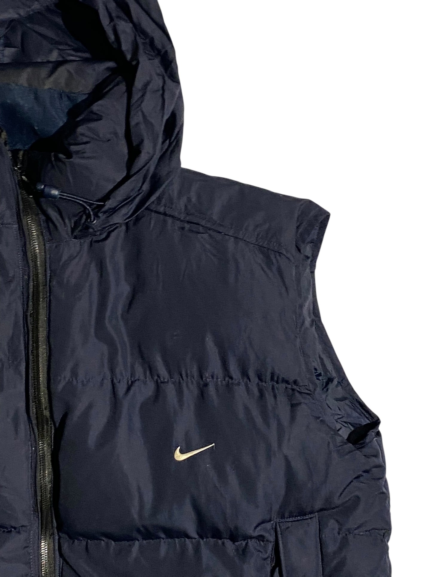 Nike puffer vest with adjustable hood