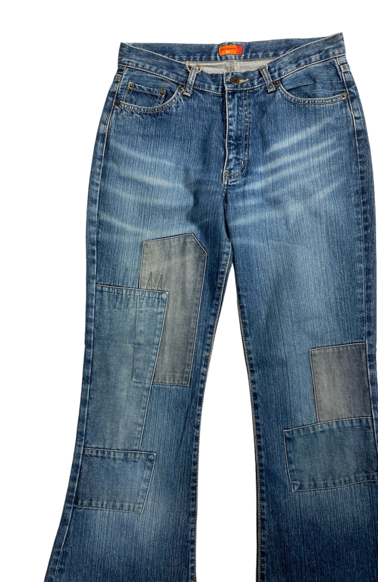 Fishbone flared jeans