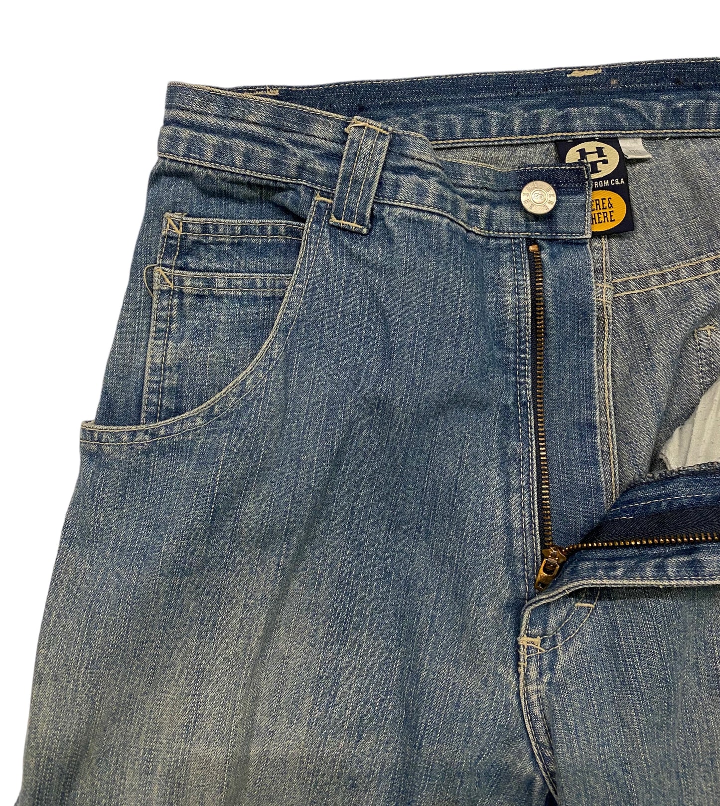 Here & there embroidered multipocket jeans