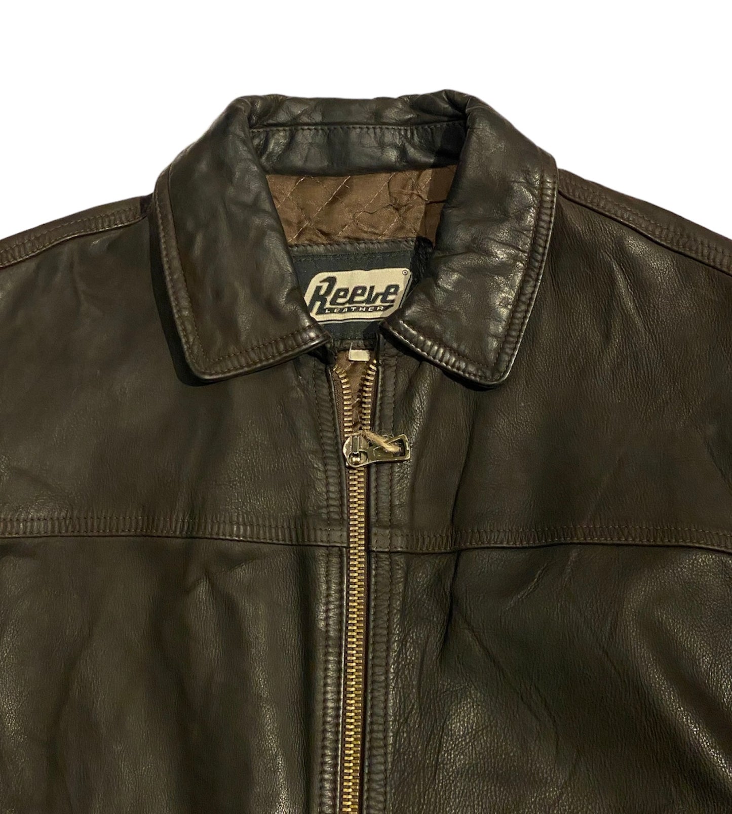 Reeve brown leather jacket