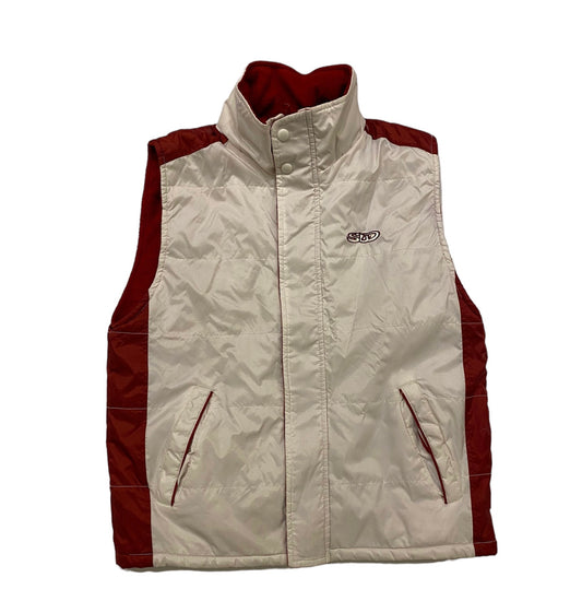 Solido lined puffer vest with hidden rain cap