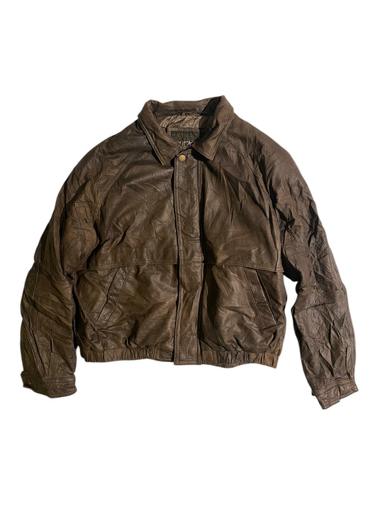 Collezione italian brown leather jacket