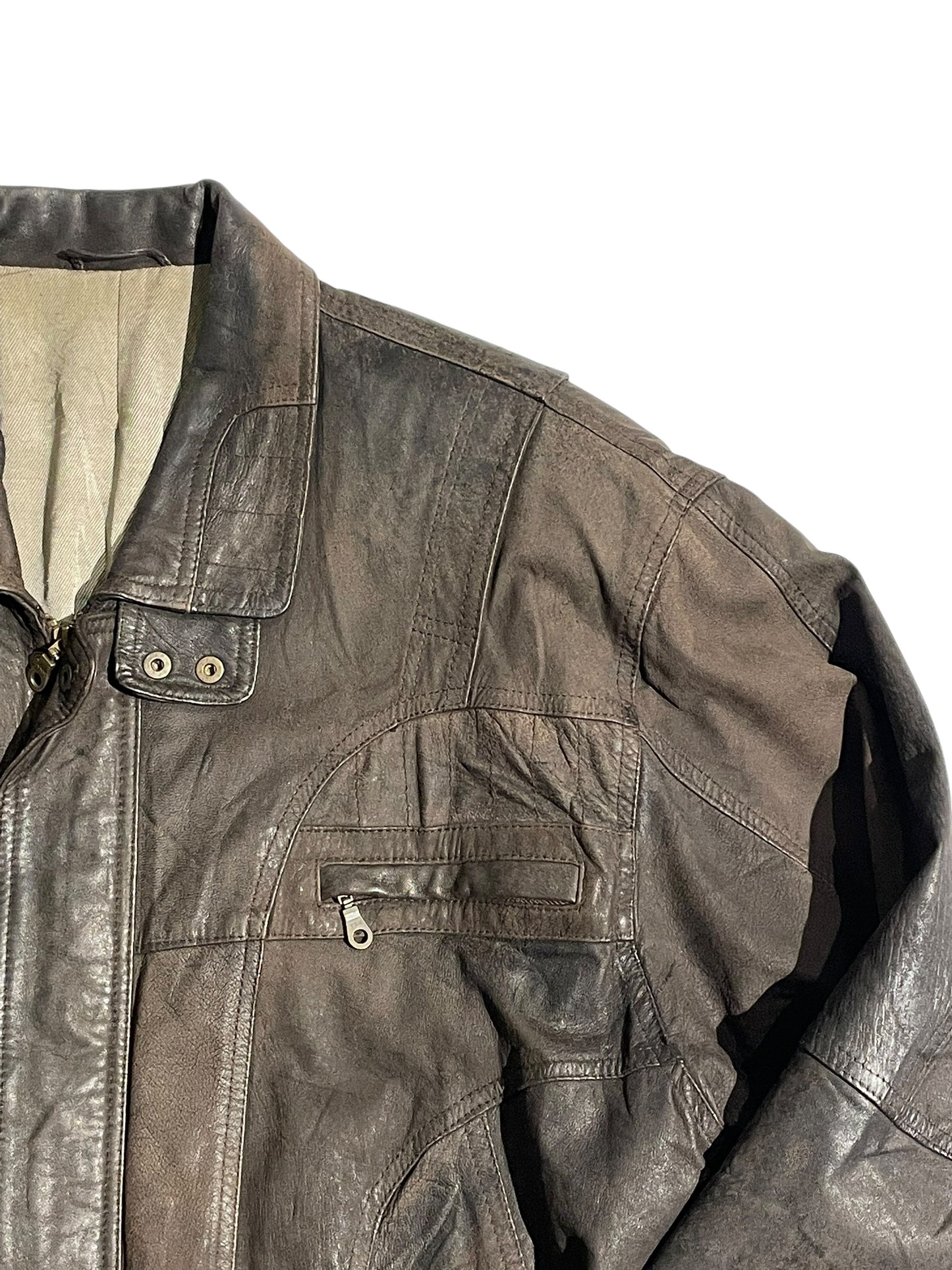 Heavy vintage leather jacket