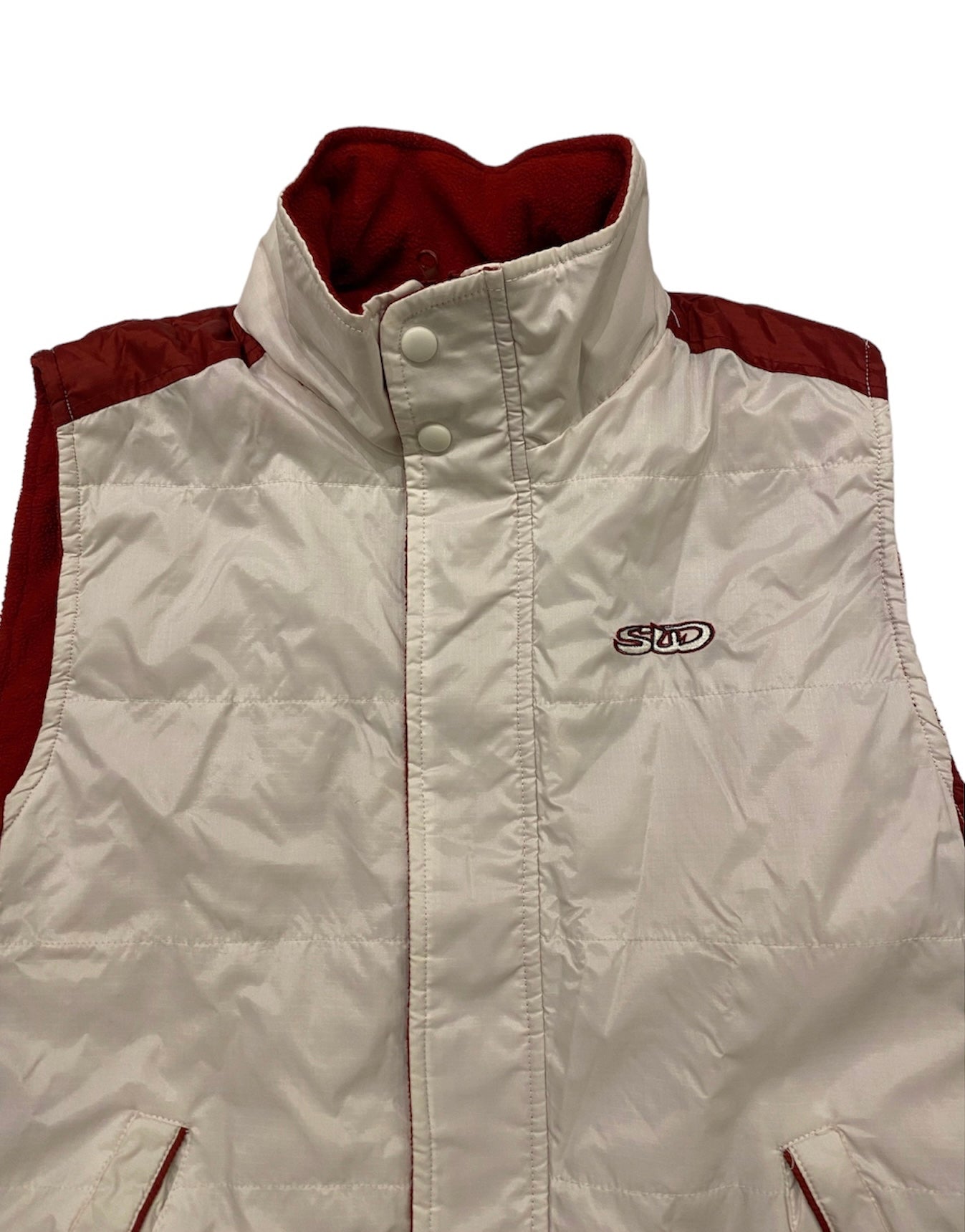 Solido lined puffer vest with hidden rain cap