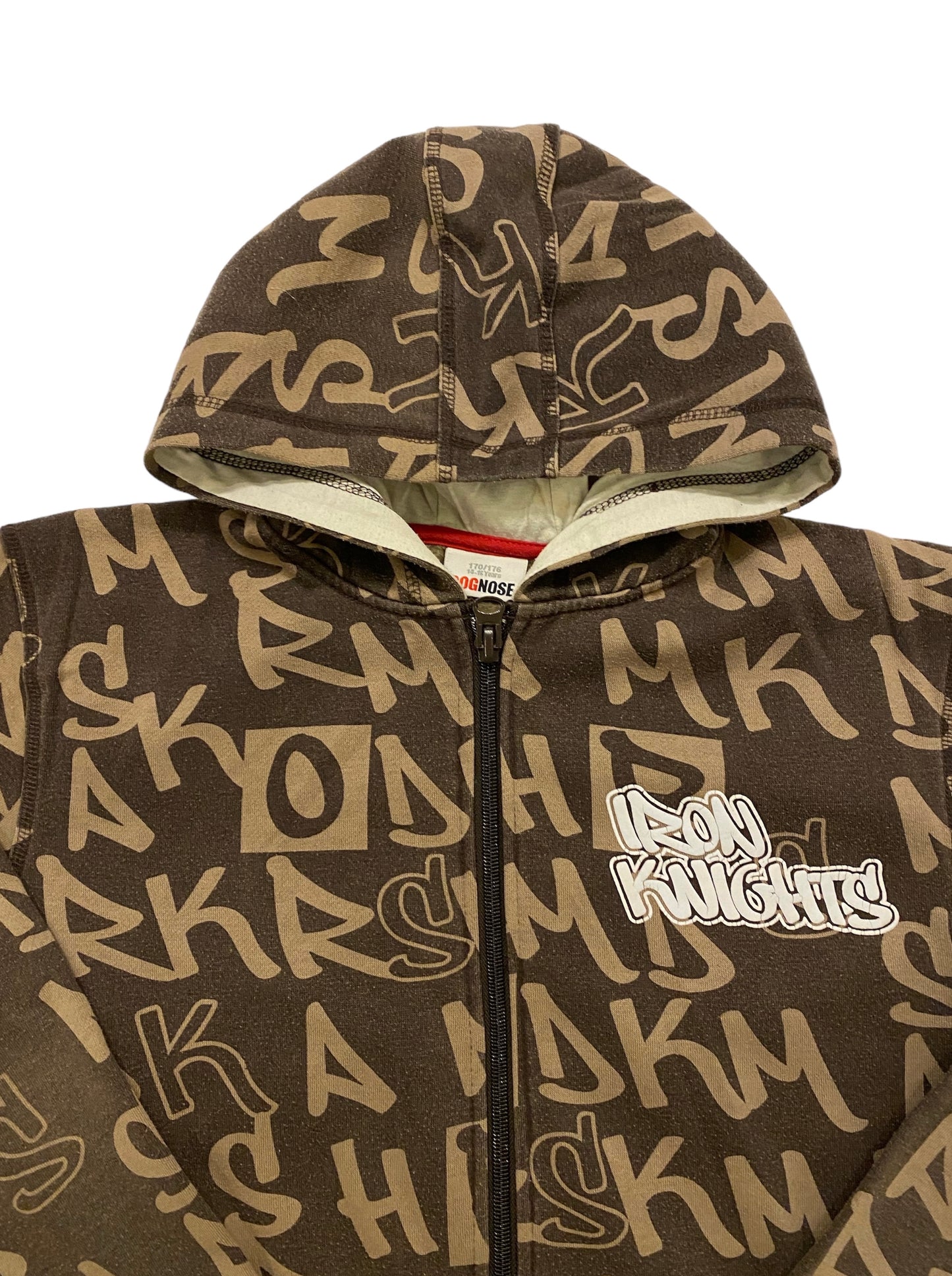 DOGNOSE x iron knights AOP y2k zip-up