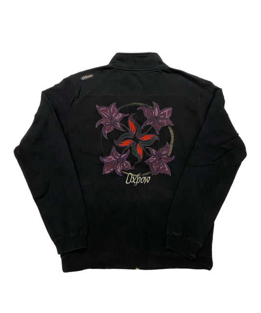 OXBOW artworks embroidered zip-up