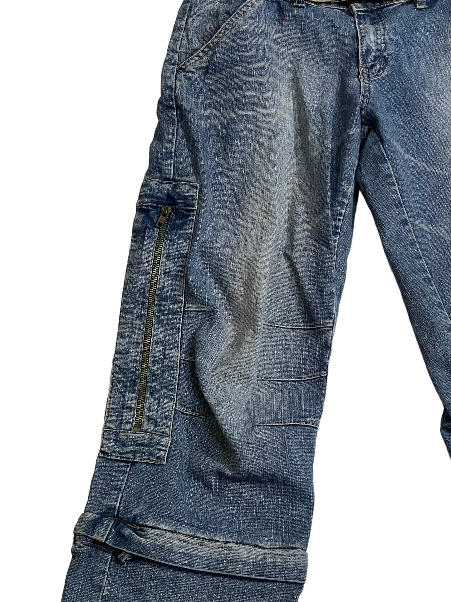 IDPDT zipper baggy jeans