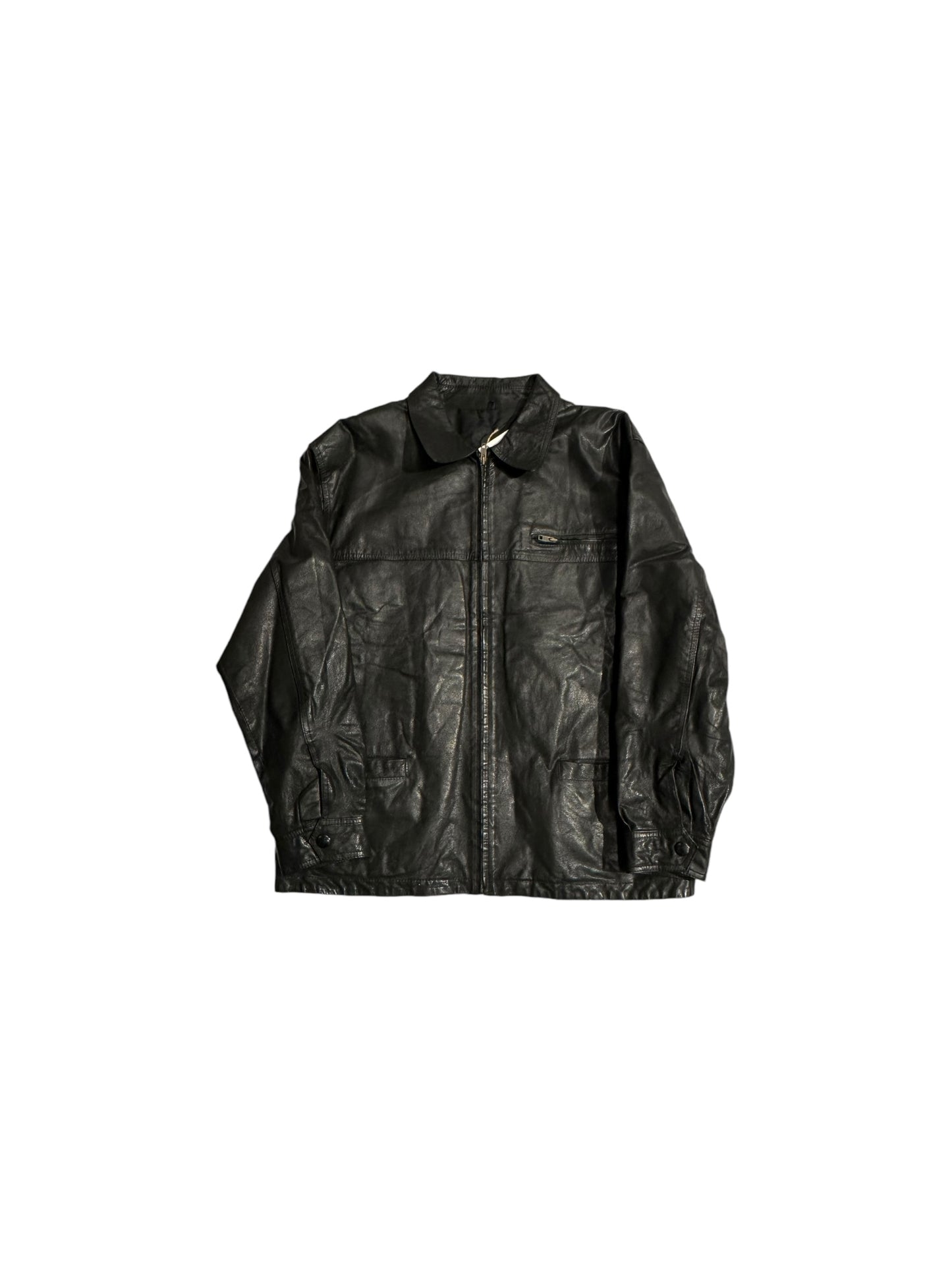 Black italian leather jacket