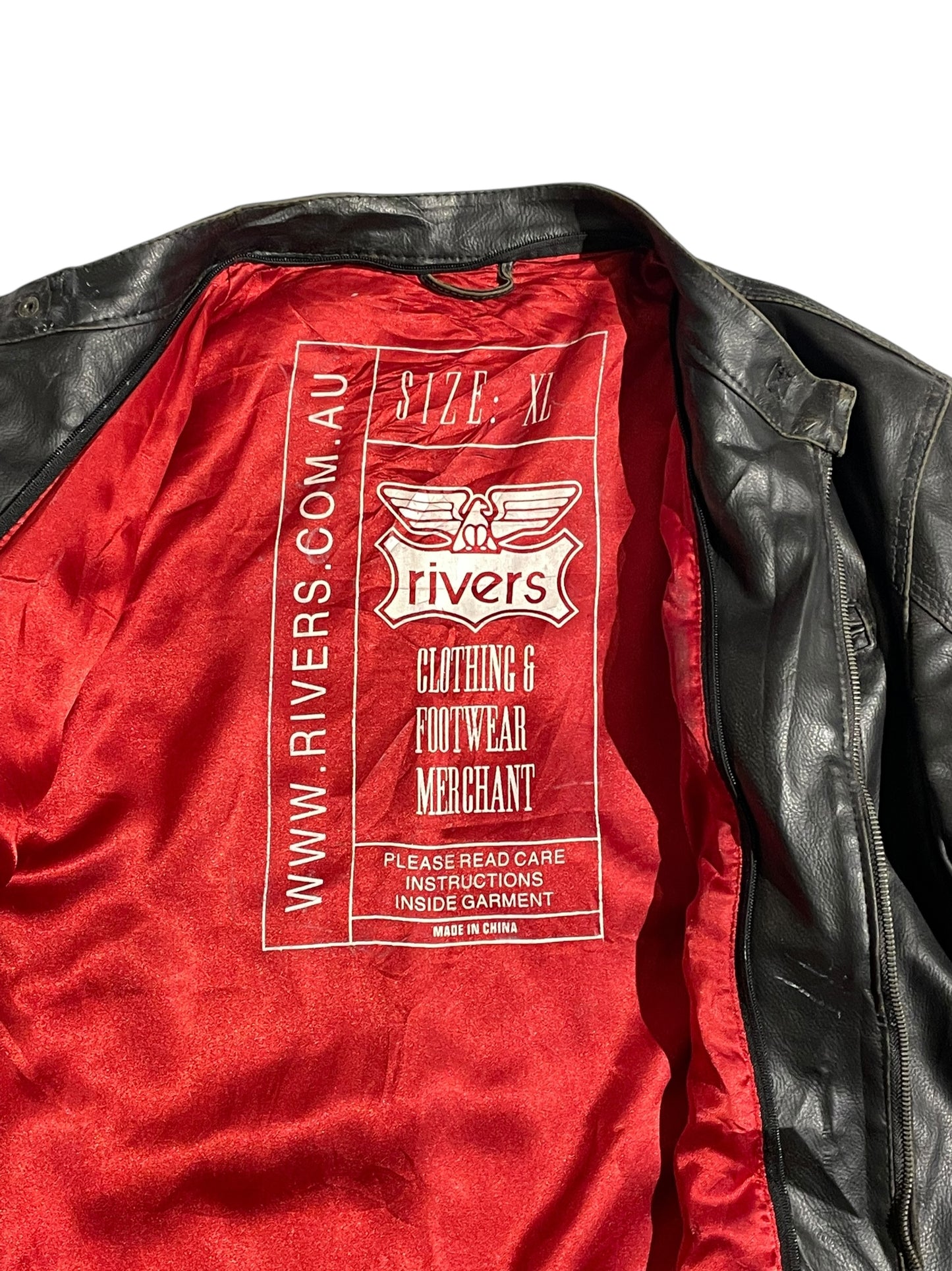 Rivers vntg leather jacket