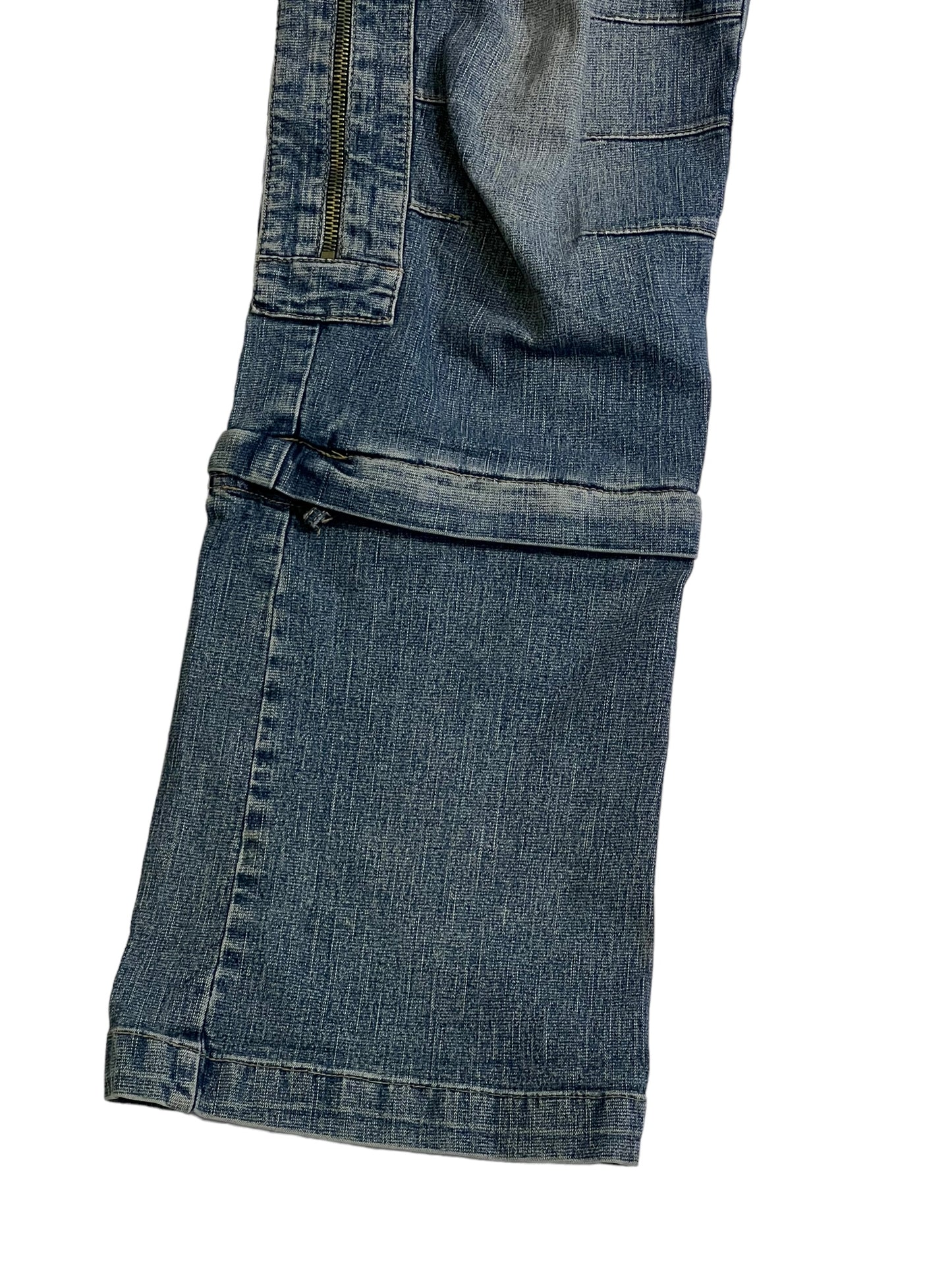 IDPDT zipper baggy jeans