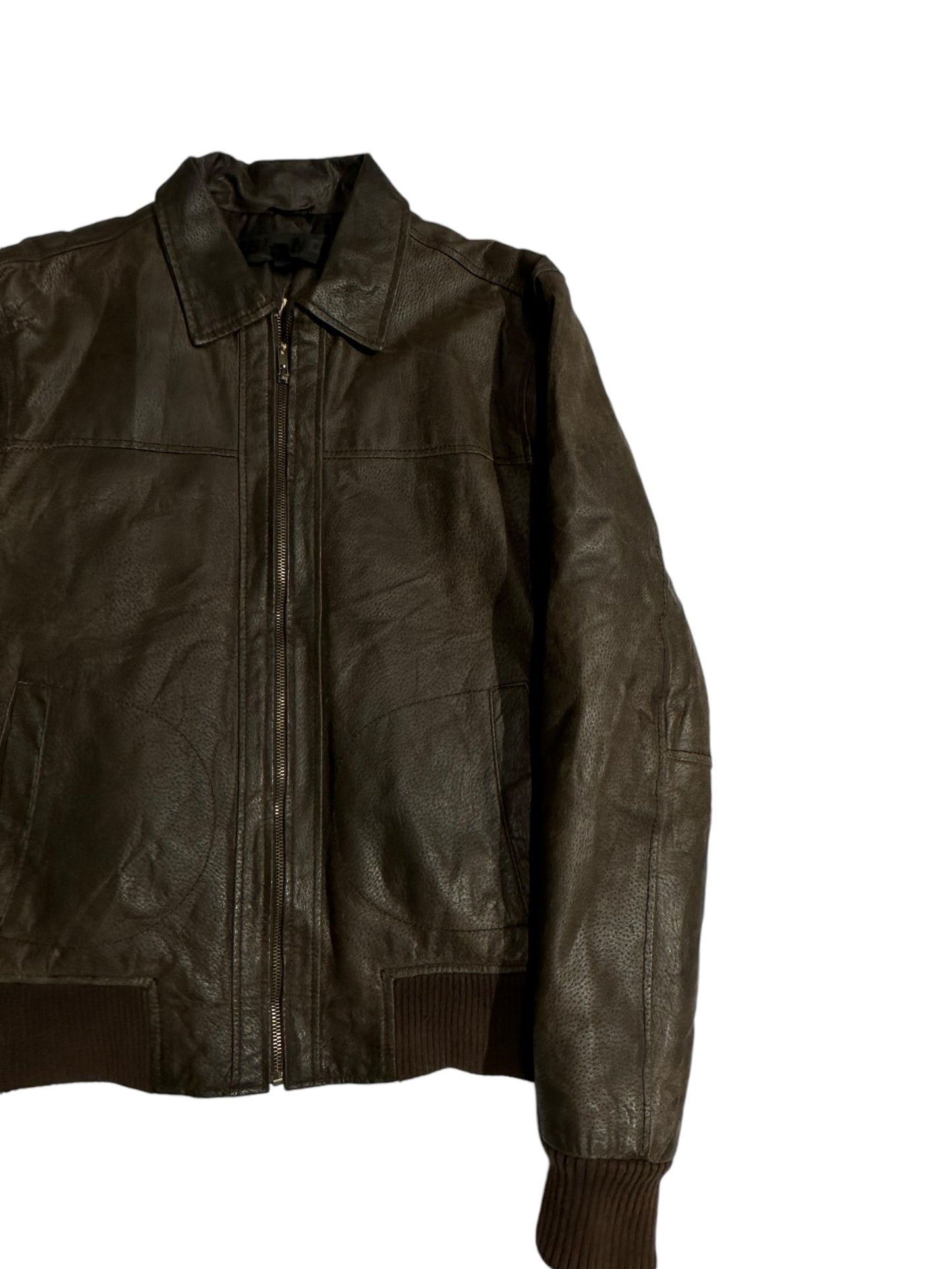 Blend brown leather jacket