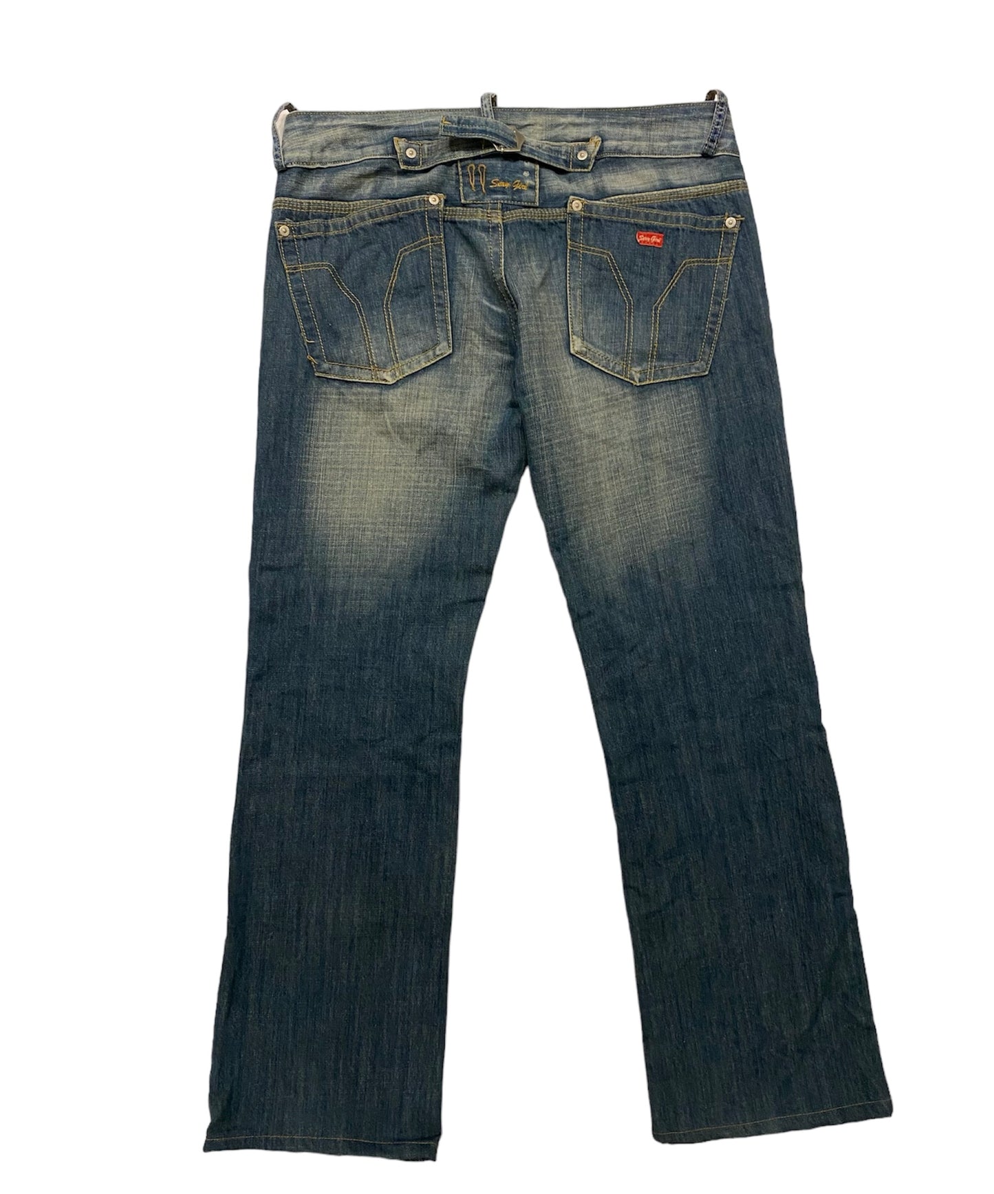 Vintage washed denim jeans