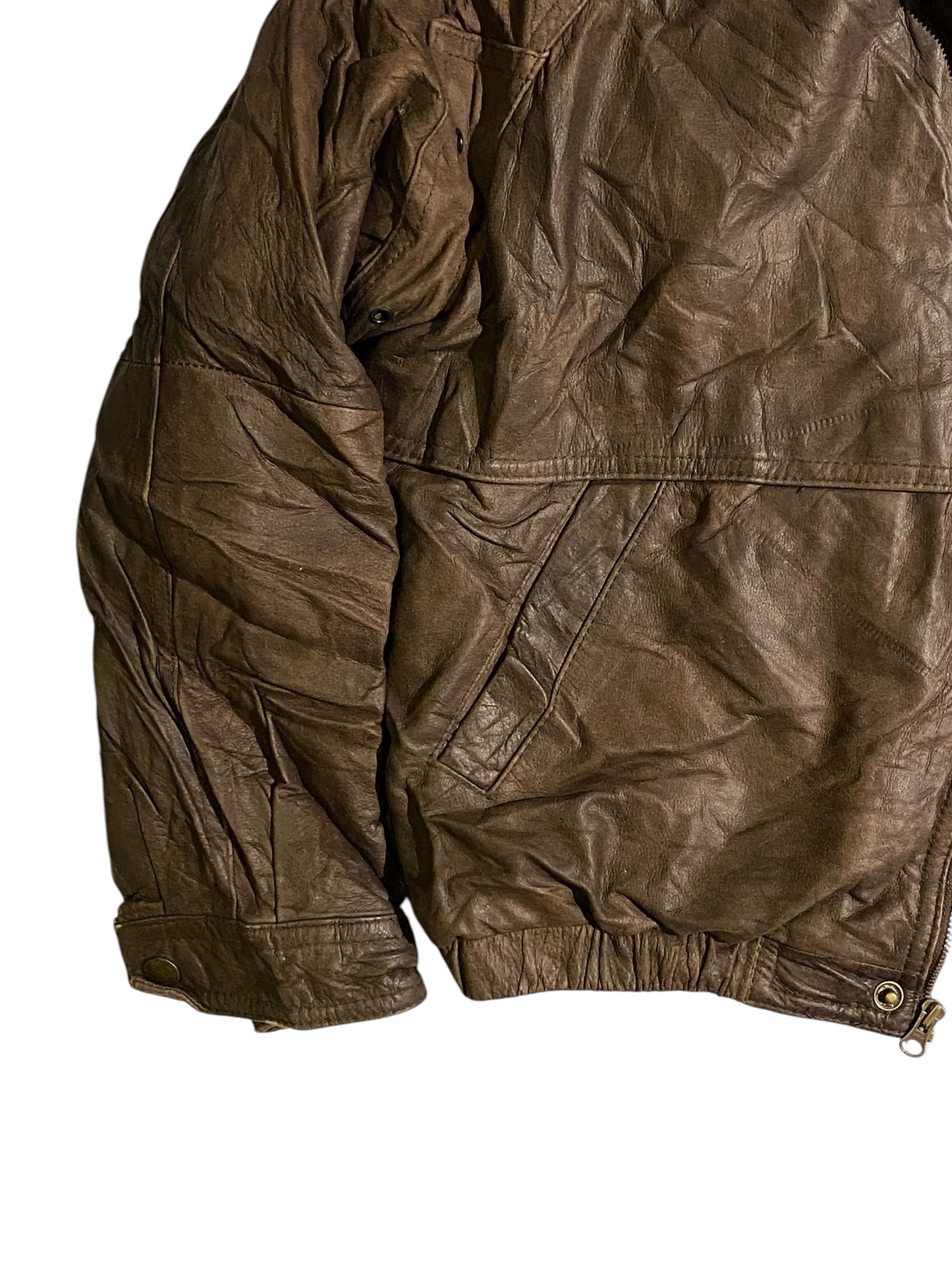 Collezione italian brown leather jacket